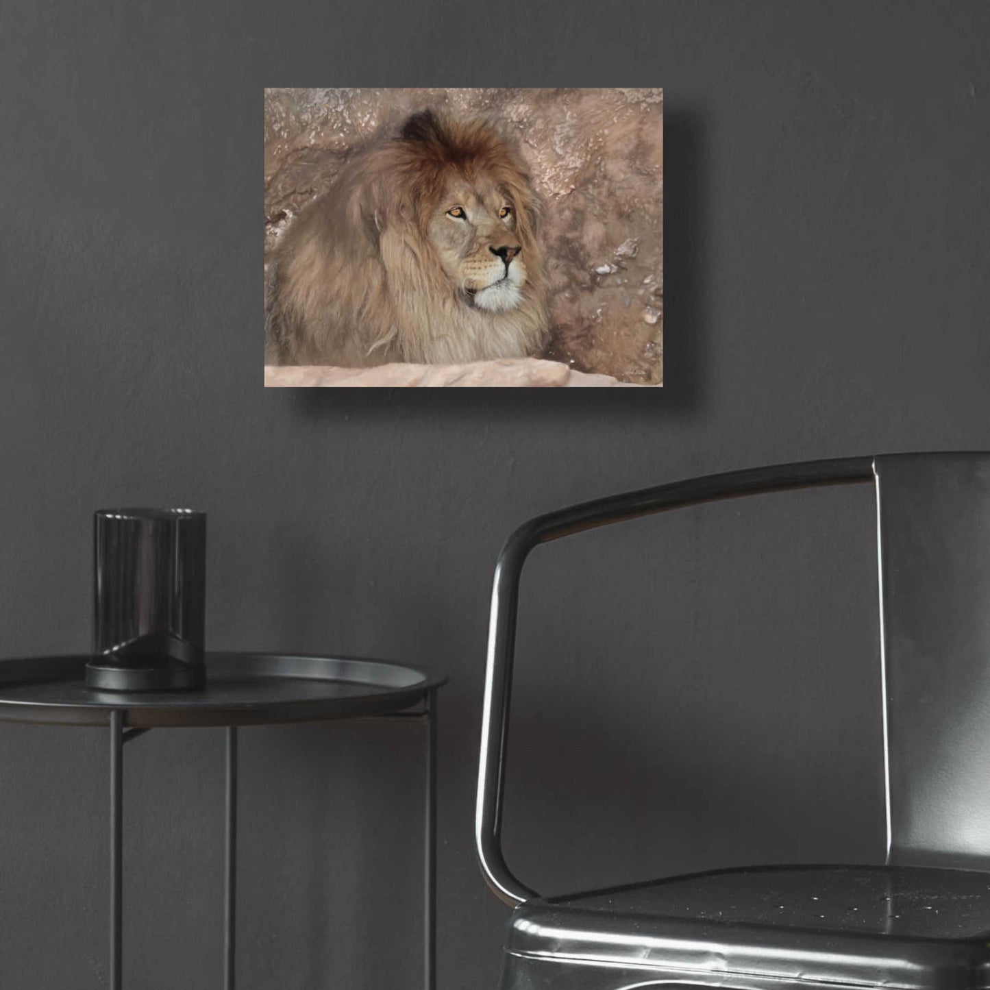 Epic Art 'Leo the Lion' by Lori Deiter Acrylic Glass Wall Art,16x12