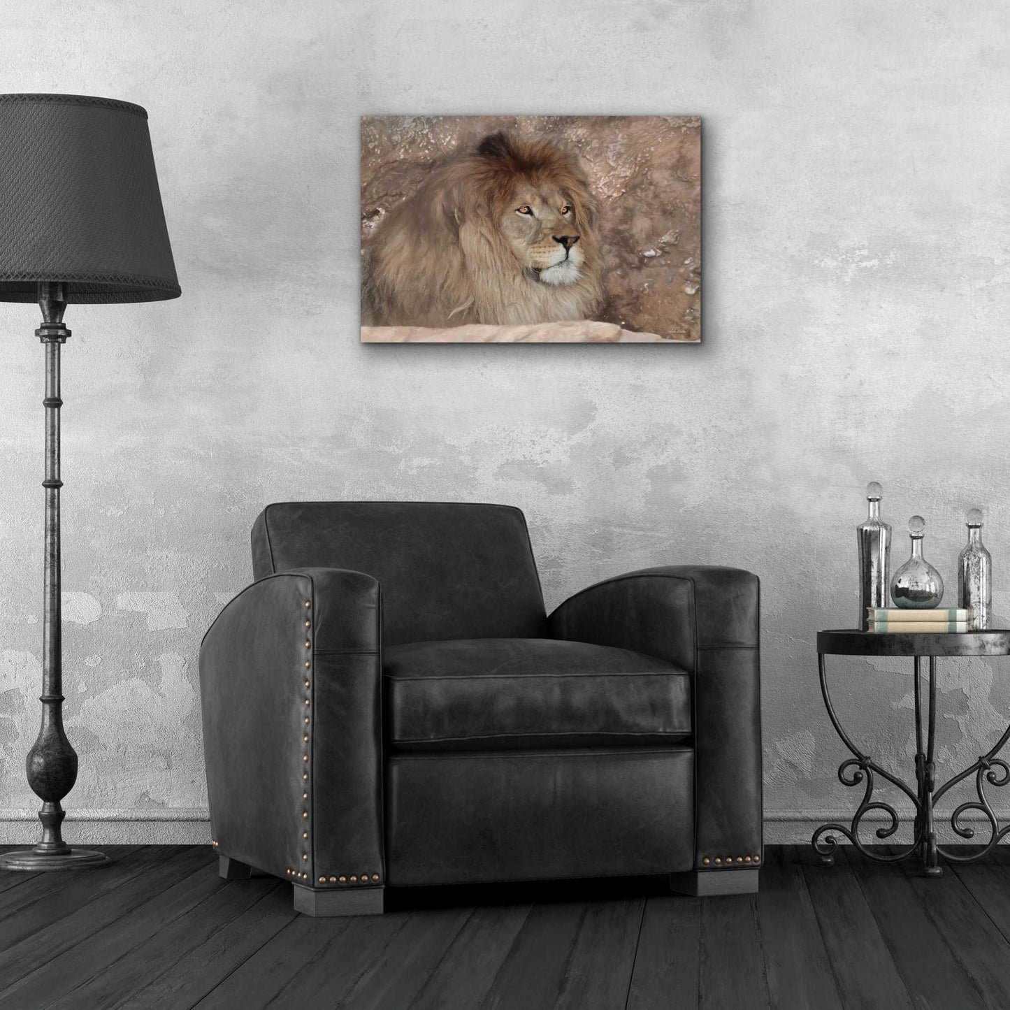 Epic Art 'Leo the Lion' by Lori Deiter Acrylic Glass Wall Art,24x16