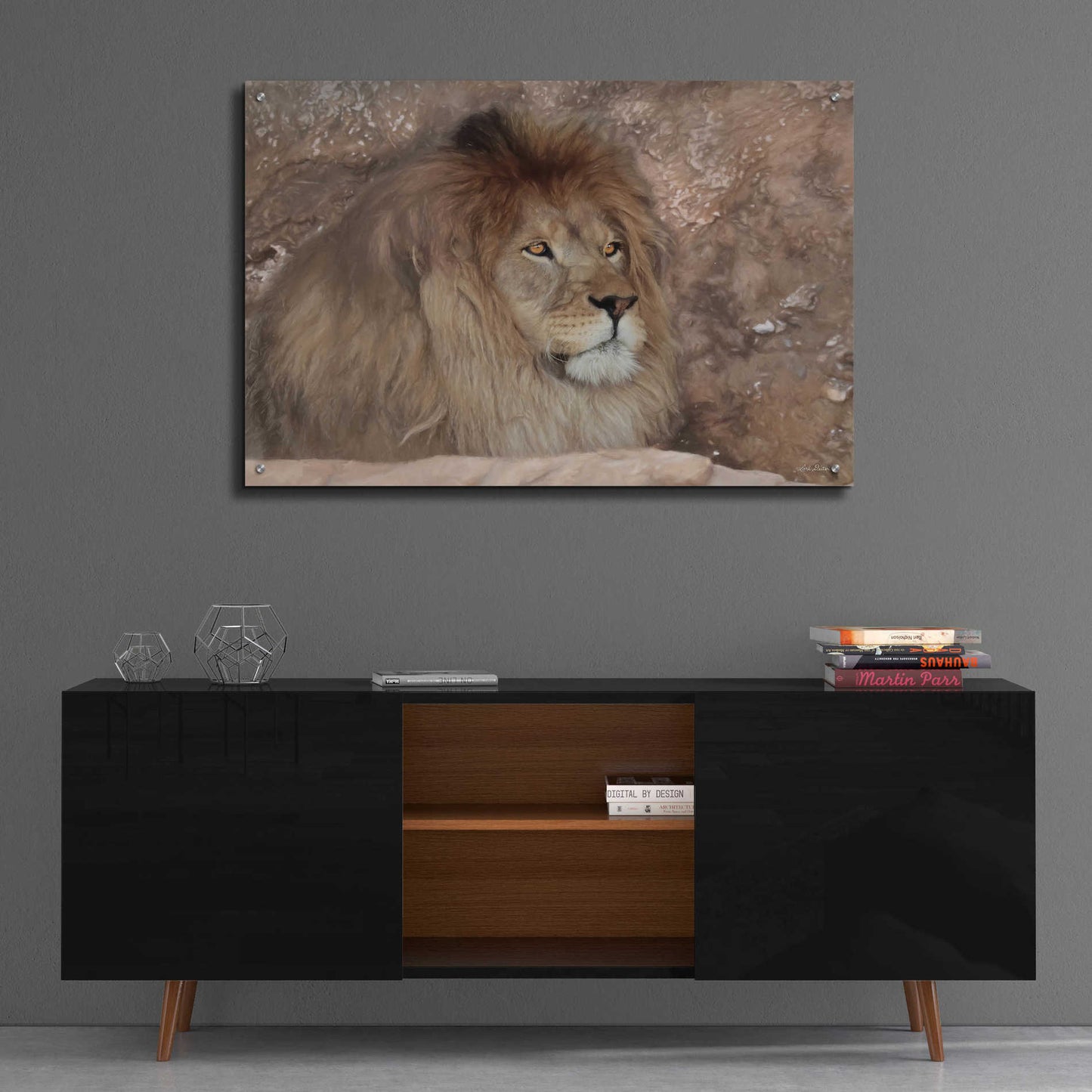 Epic Art 'Leo the Lion' by Lori Deiter Acrylic Glass Wall Art,36x24