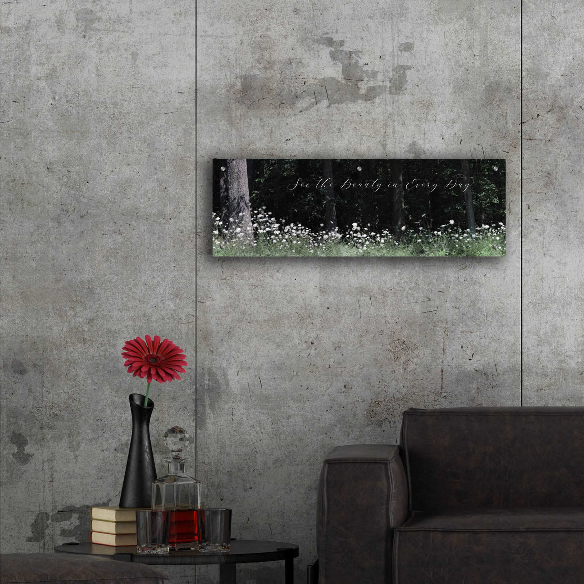 Epic Art 'See the Beauty in Every Day' by Lori Deiter Acrylic Glass Wall Art,36x12