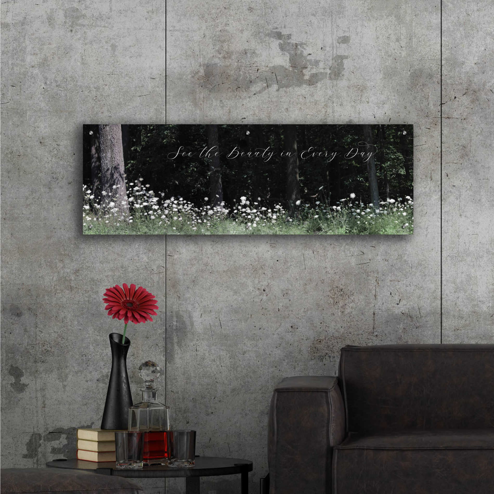 Epic Art 'See the Beauty in Every Day' by Lori Deiter Acrylic Glass Wall Art,48x16