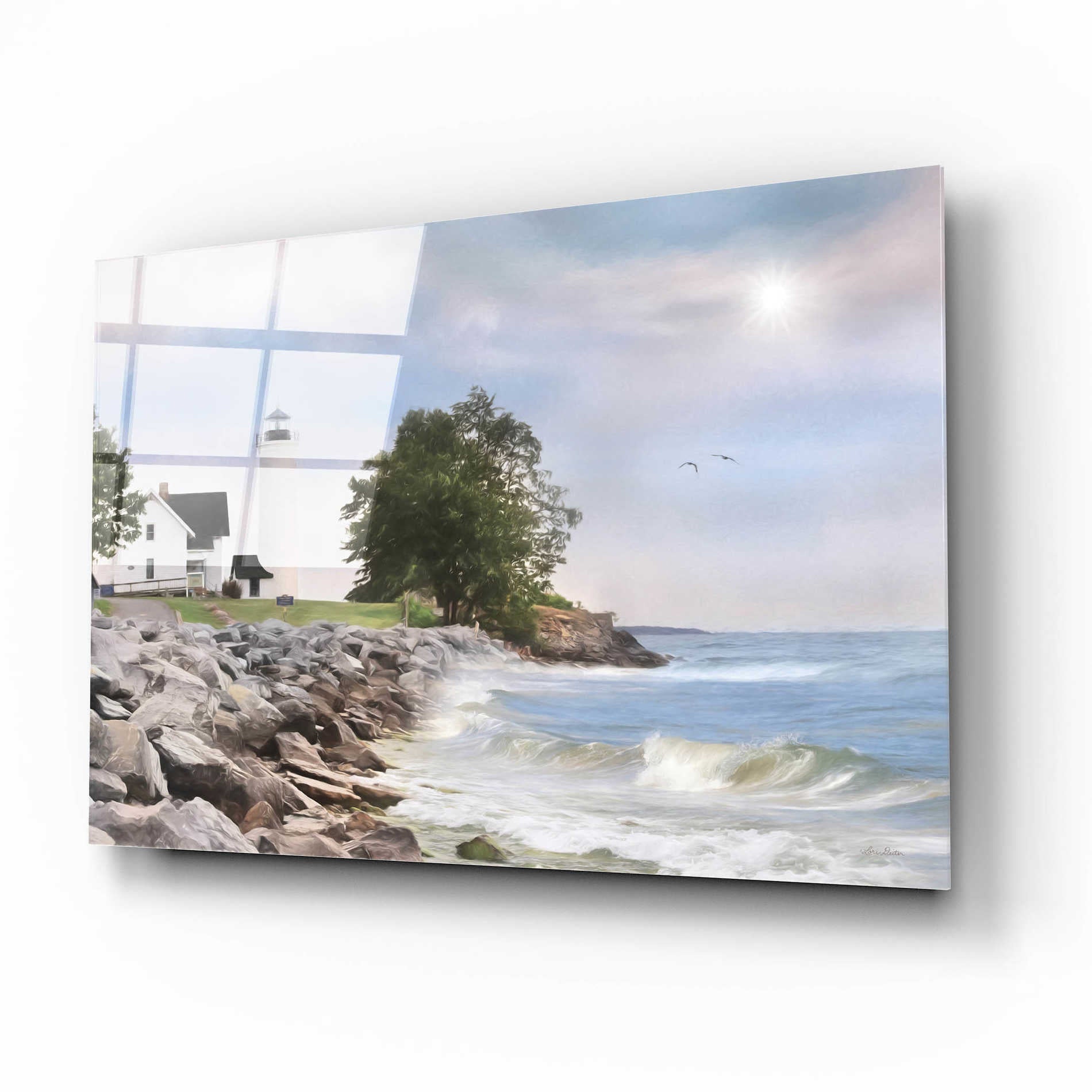 Epic Art 'Afternoon at Tibbetts Point' by Lori Deiter Acrylic Glass Wall Art,16x12