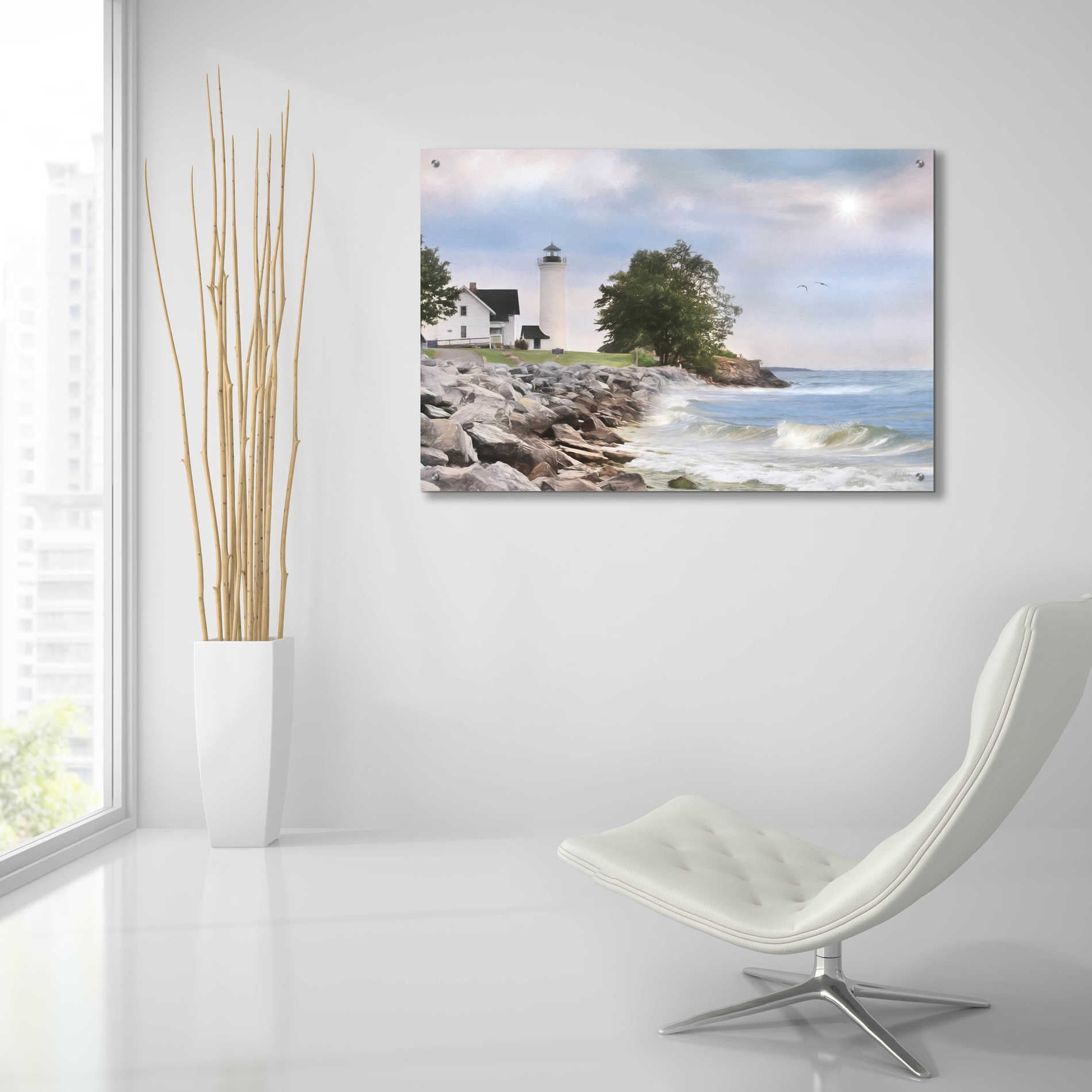 Epic Art 'Afternoon at Tibbetts Point' by Lori Deiter Acrylic Glass Wall Art,36x24