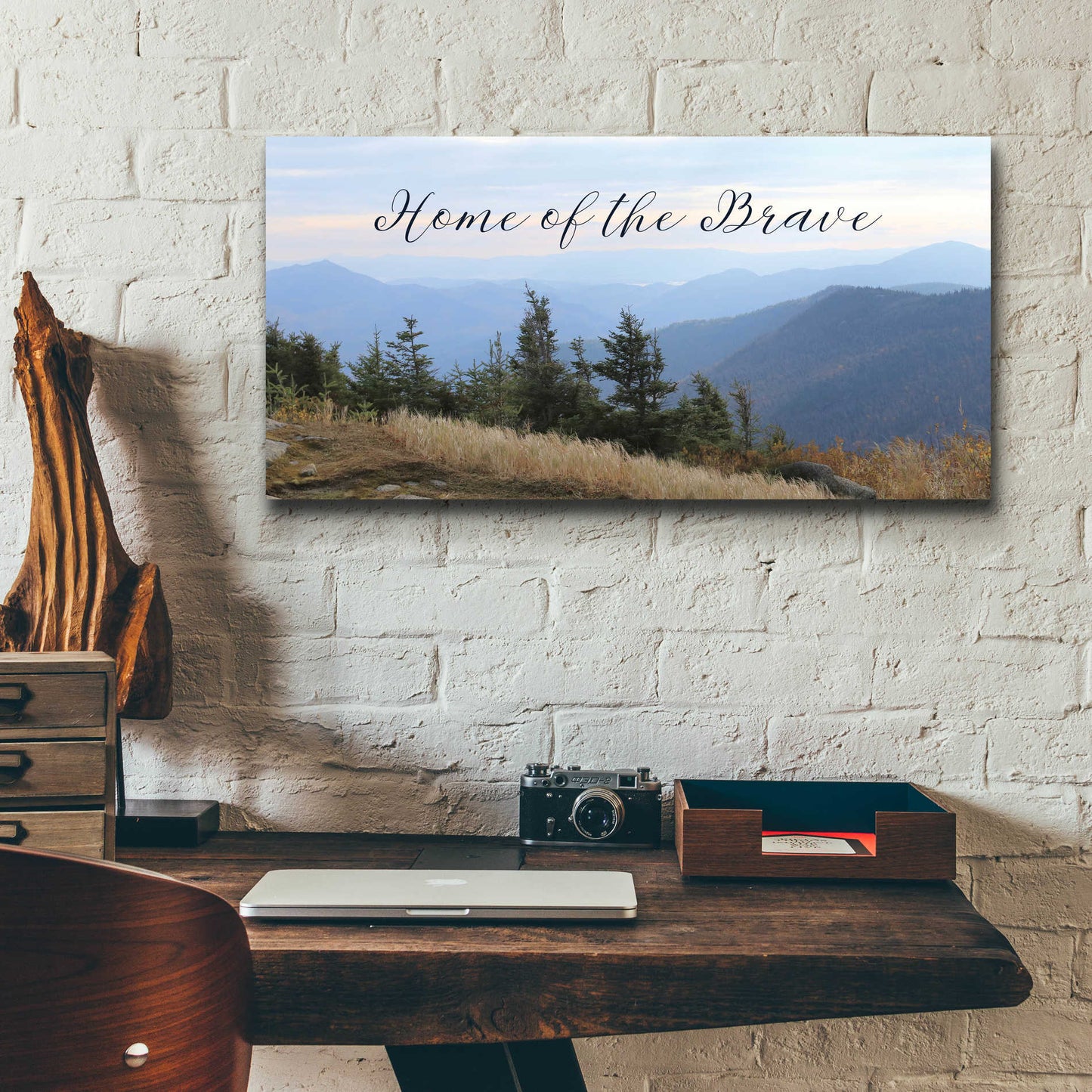 Epic Art 'Home of the Brave' by Lori Deiter Acrylic Glass Wall Art,24x12