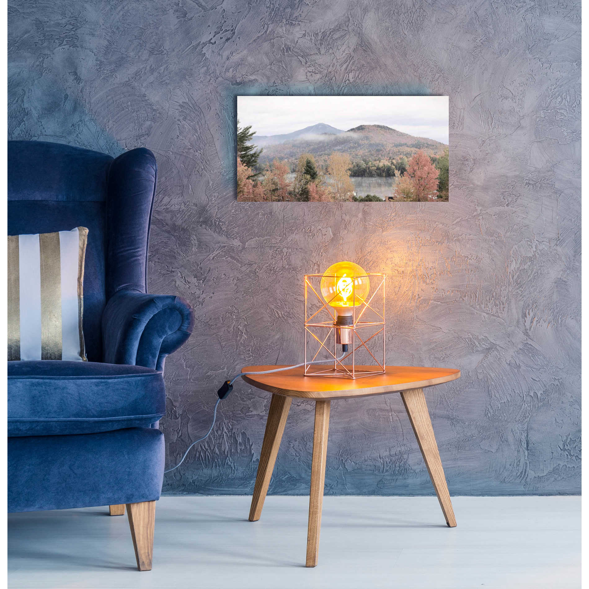 Epic Art 'Whiteface Mountain' by Lori Deiter Acrylic Glass Wall Art,24x12