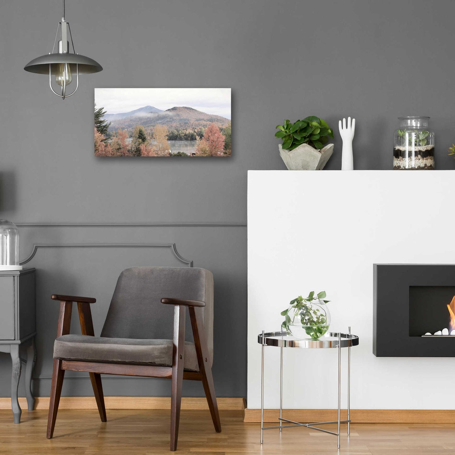Epic Art 'Whiteface Mountain' by Lori Deiter Acrylic Glass Wall Art,24x12