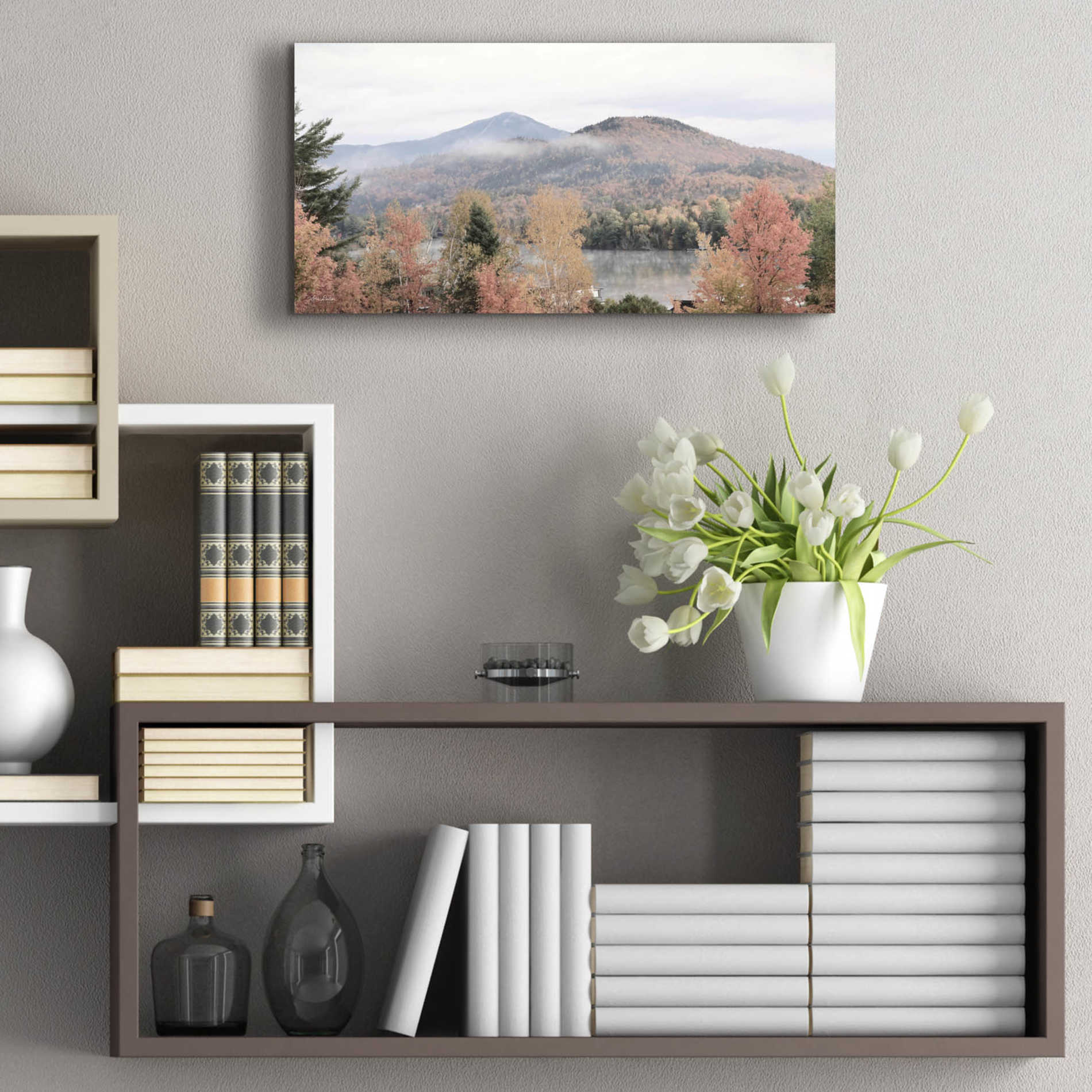 Epic Art 'Whiteface Mountain' by Lori Deiter Acrylic Glass Wall Art,24x12