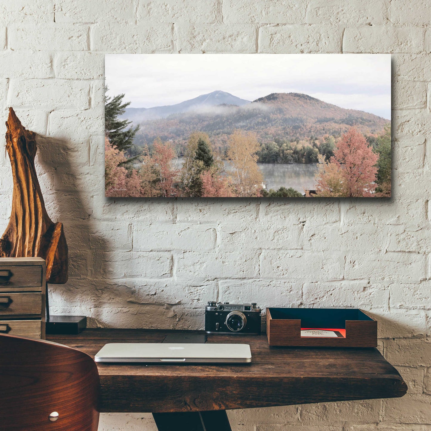 Epic Art 'Whiteface Mountain' by Lori Deiter Acrylic Glass Wall Art,24x12