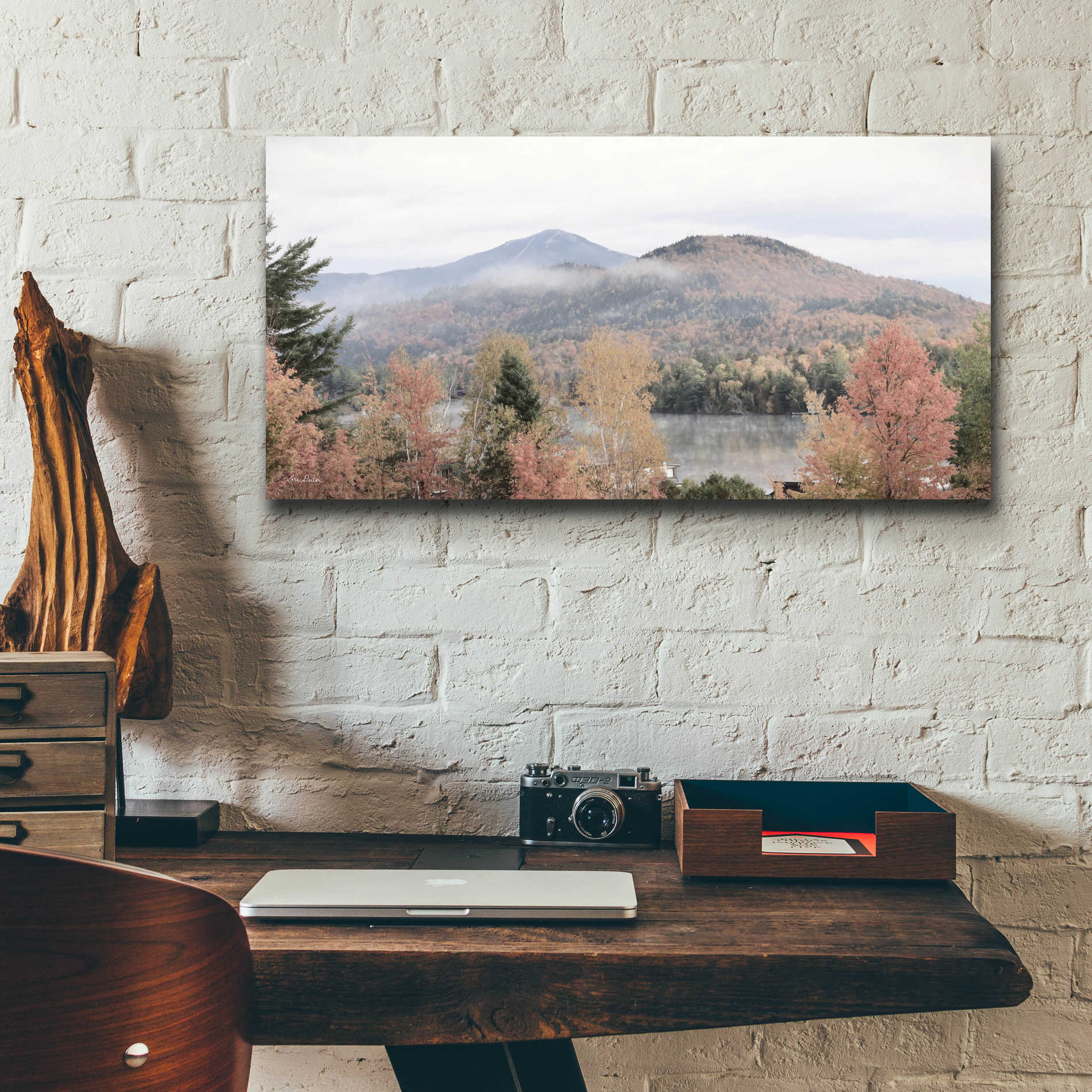 Epic Art 'Whiteface Mountain' by Lori Deiter Acrylic Glass Wall Art,24x12