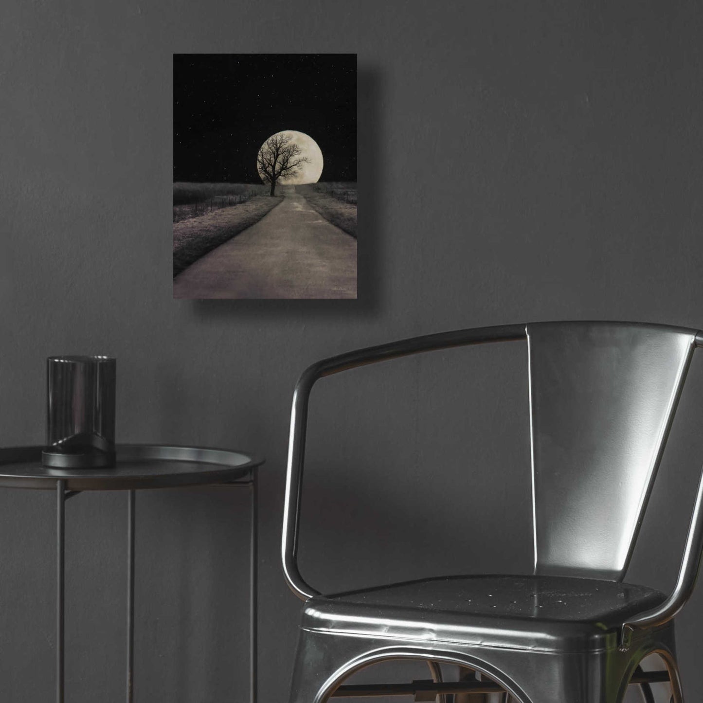 Epic Art 'Moonlit Country Road' by Lori Deiter Acrylic Glass Wall Art,12x16