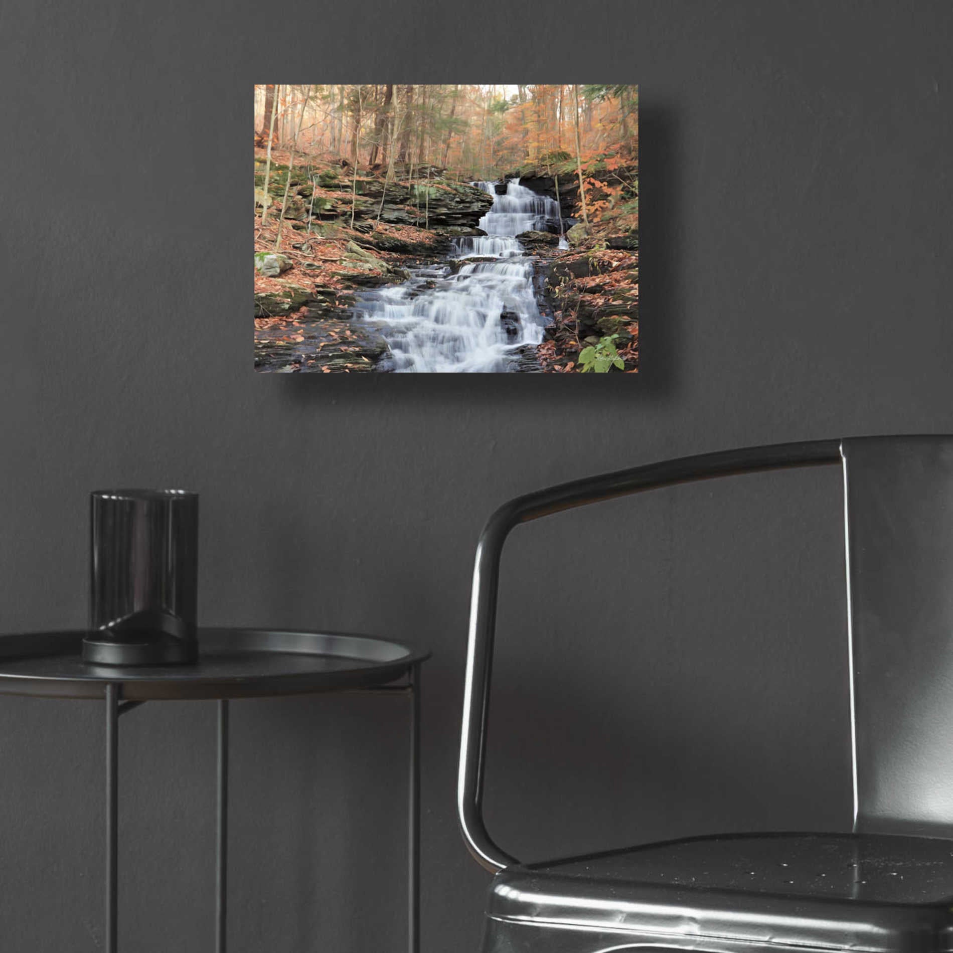 Epic Art 'Waterfall Steps at Pigeon Run' by Lori Deiter Acrylic Glass Wall Art,16x12