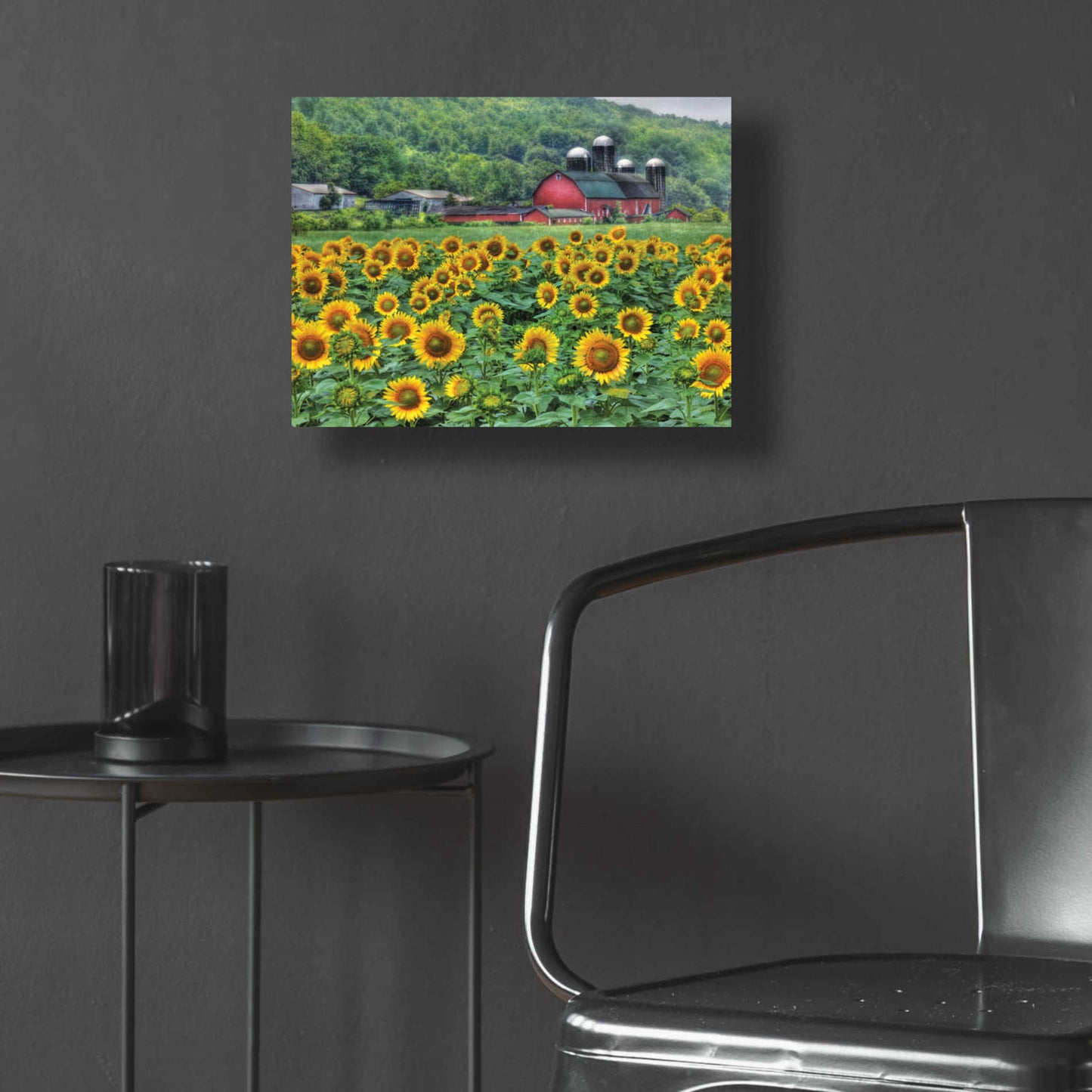 Epic Art 'Sunflower Field' by Lori Deiter Acrylic Glass Wall Art,16x12