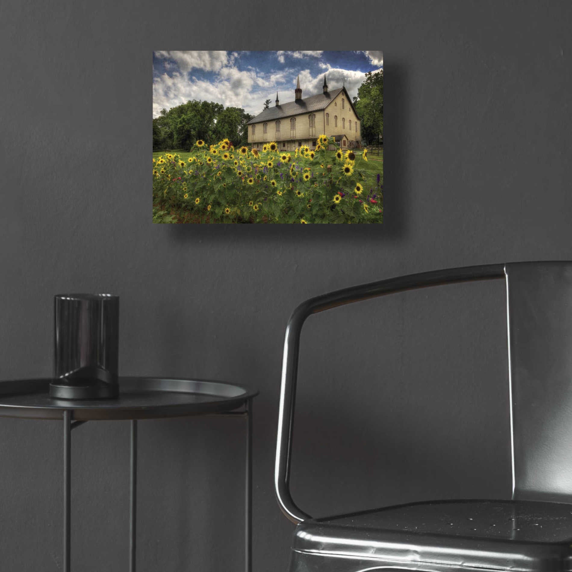 Epic Art 'Sunflower Garden' by Lori Deiter Acrylic Glass Wall Art,16x12