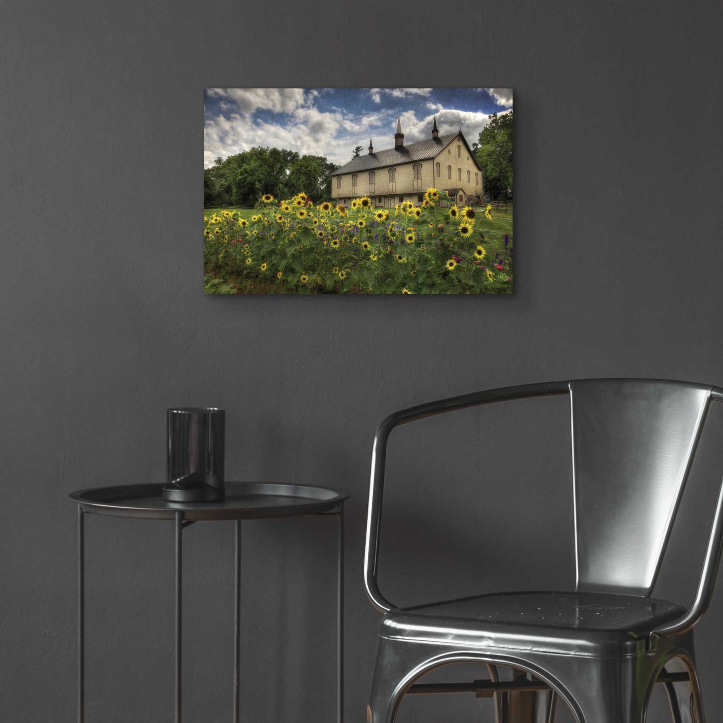 Epic Art 'Sunflower Garden' by Lori Deiter Acrylic Glass Wall Art,24x16