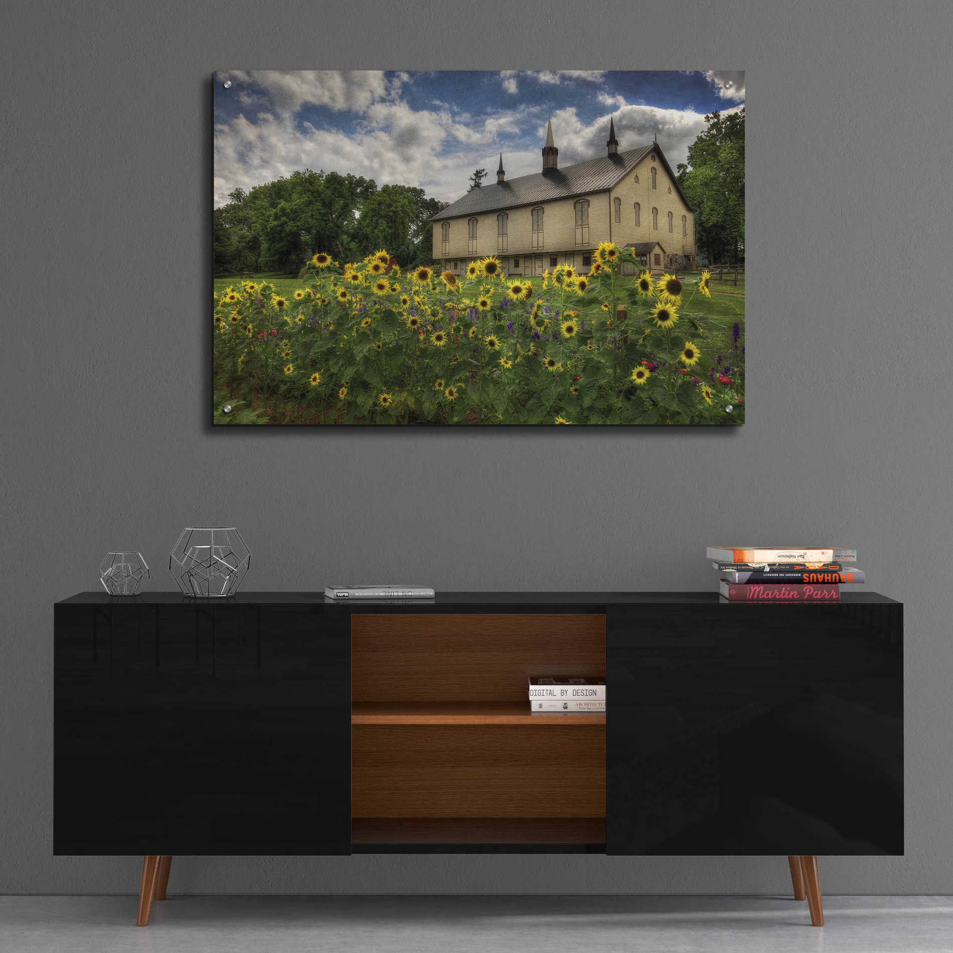 Epic Art 'Sunflower Garden' by Lori Deiter Acrylic Glass Wall Art,36x24