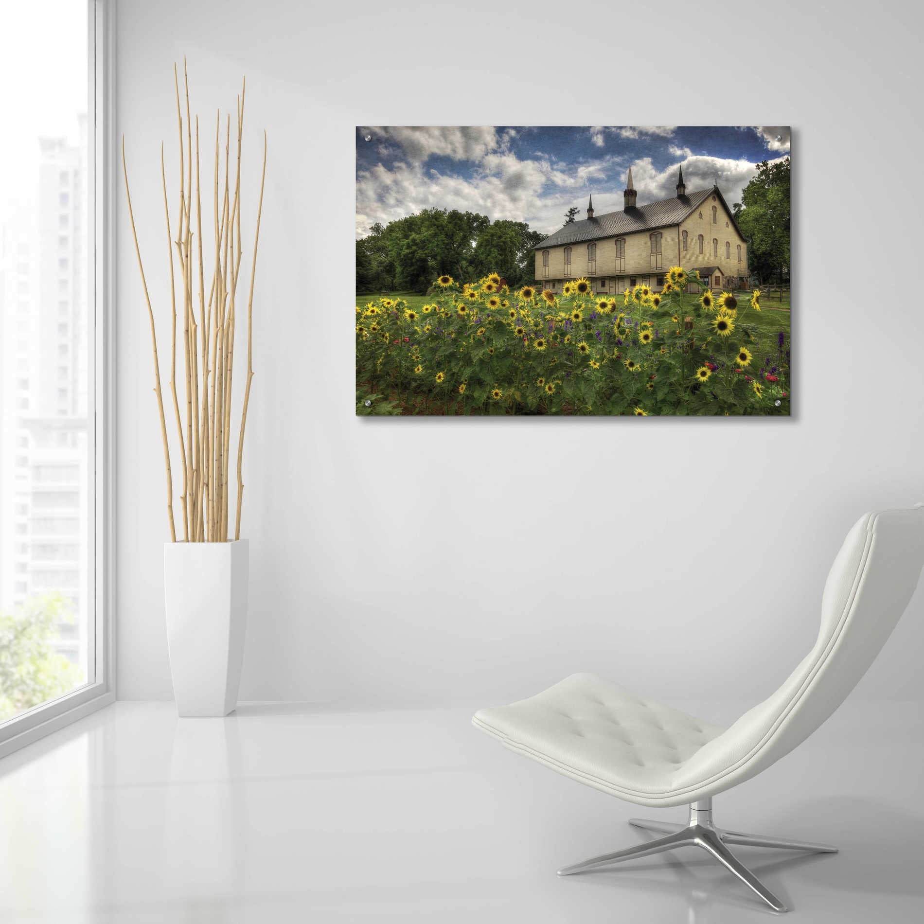 Epic Art 'Sunflower Garden' by Lori Deiter Acrylic Glass Wall Art,36x24