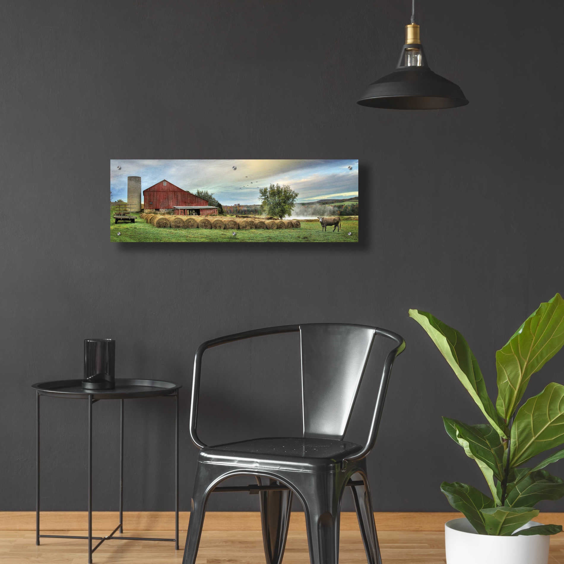 Epic Art 'Hay Harvest' by Lori Deiter Acrylic Glass Wall Art,36x12