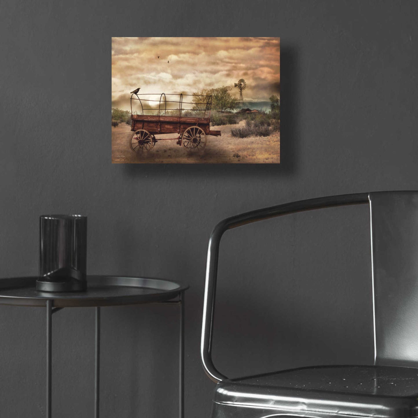 Epic Art 'Desert Wagon' by Lori Deiter Acrylic Glass Wall Art,16x12