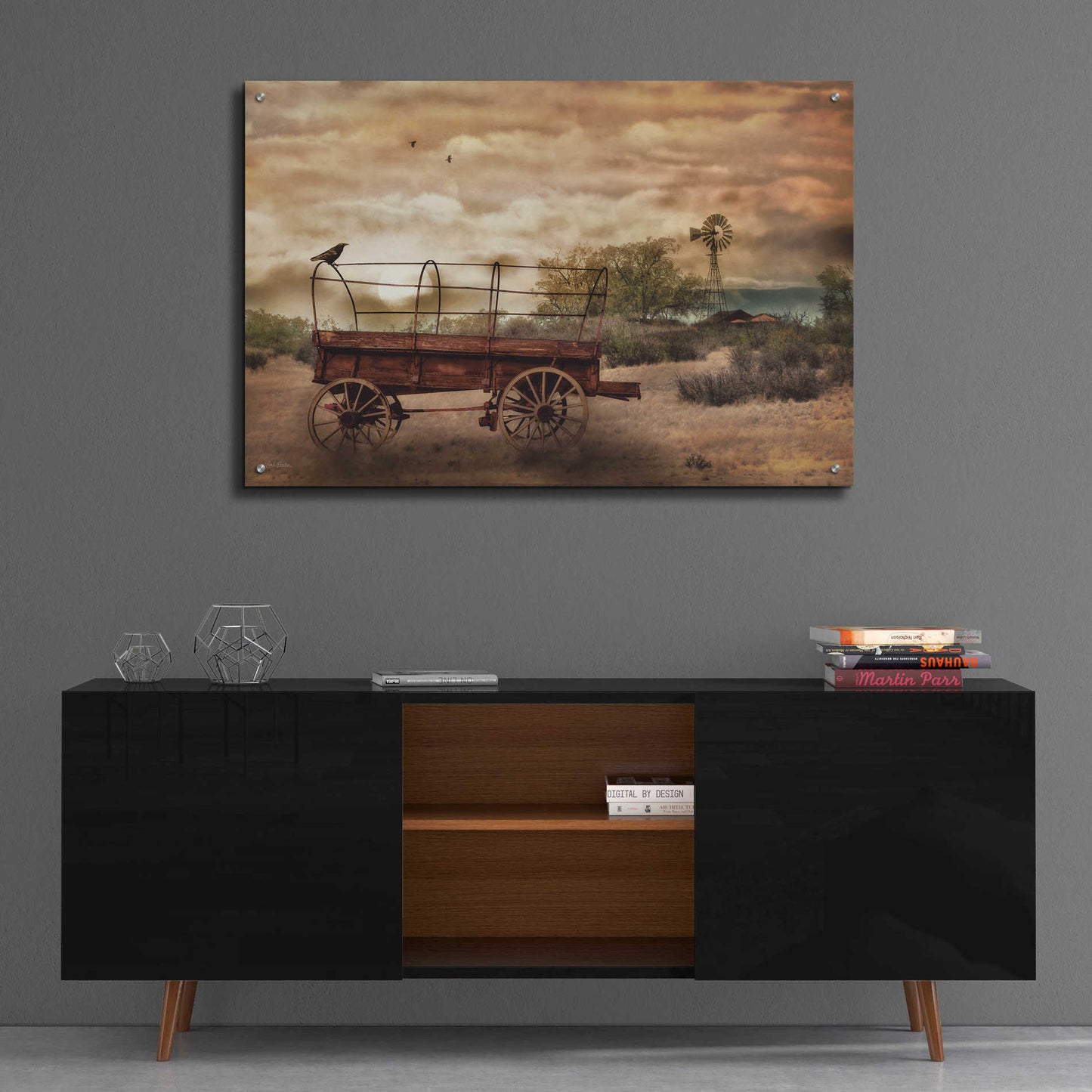 Epic Art 'Desert Wagon' by Lori Deiter Acrylic Glass Wall Art,36x24