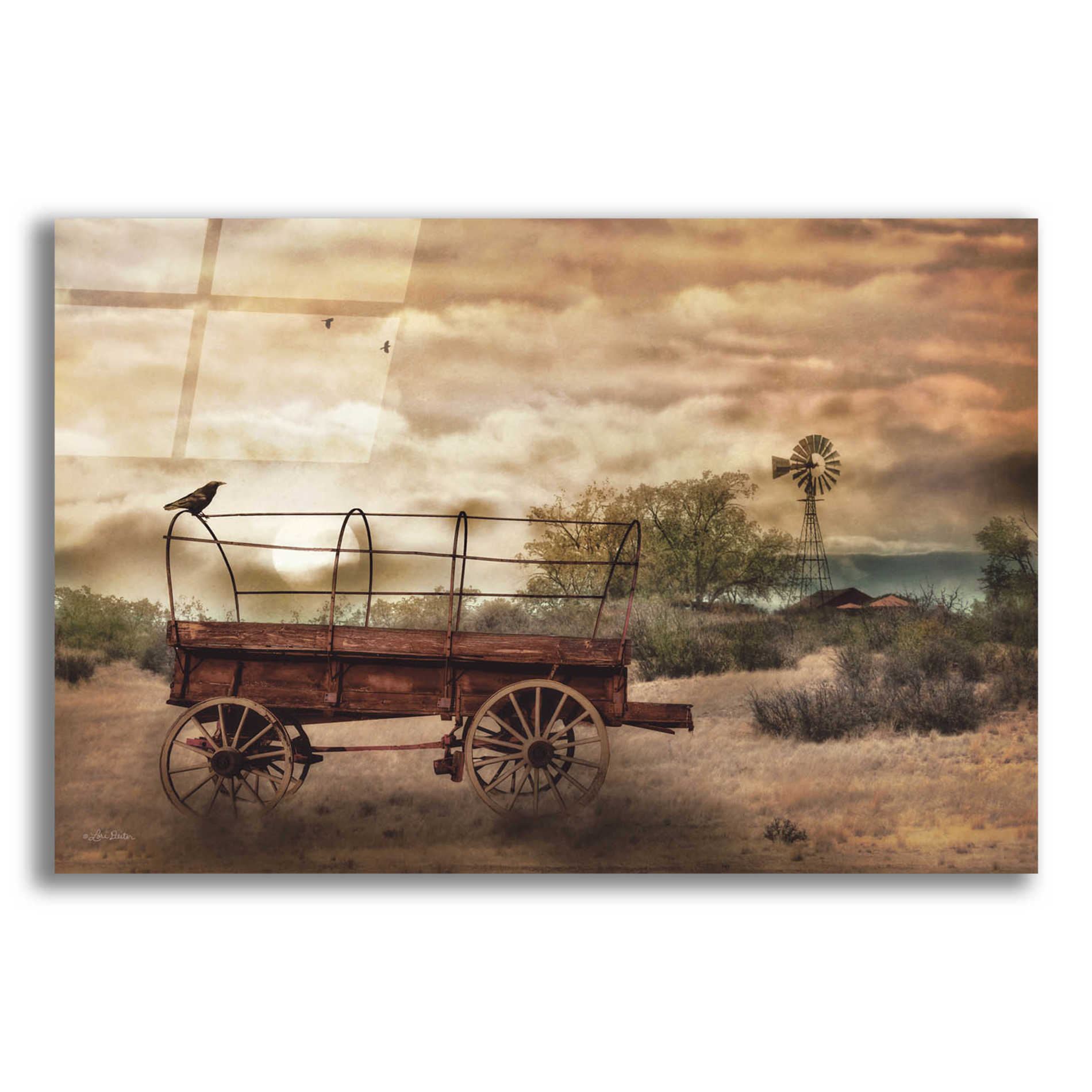 Epic Art 'Desert Wagon' by Lori Deiter Acrylic Glass Wall Art