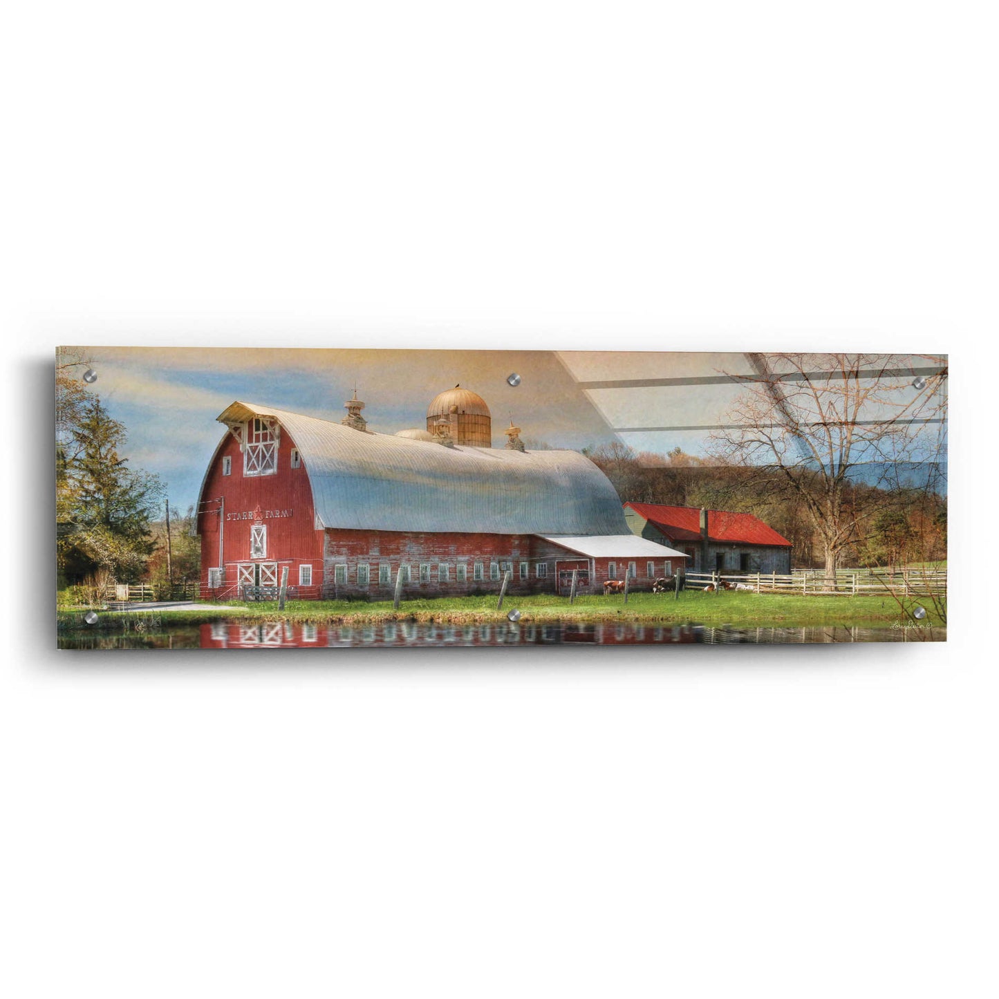 Epic Art 'Starr Farm' by Lori Deiter Acrylic Glass Wall Art,36x12