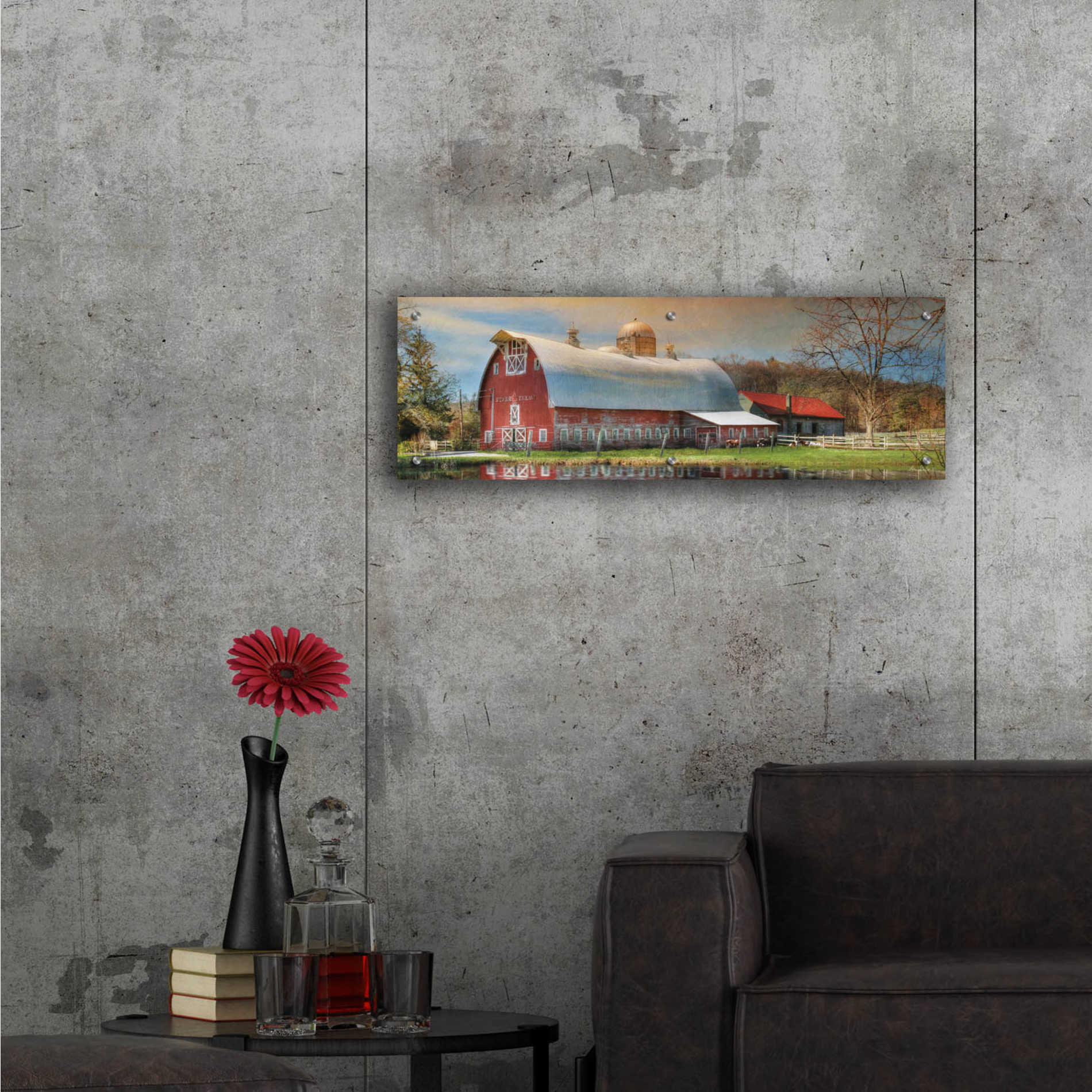 Epic Art 'Starr Farm' by Lori Deiter Acrylic Glass Wall Art,36x12