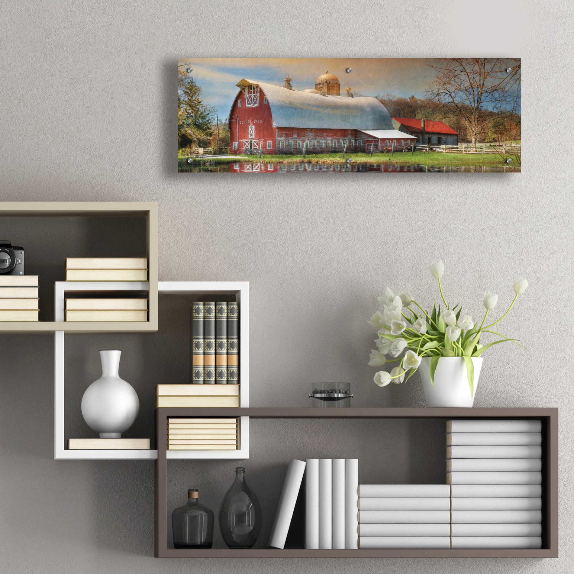 Epic Art 'Starr Farm' by Lori Deiter Acrylic Glass Wall Art,36x12