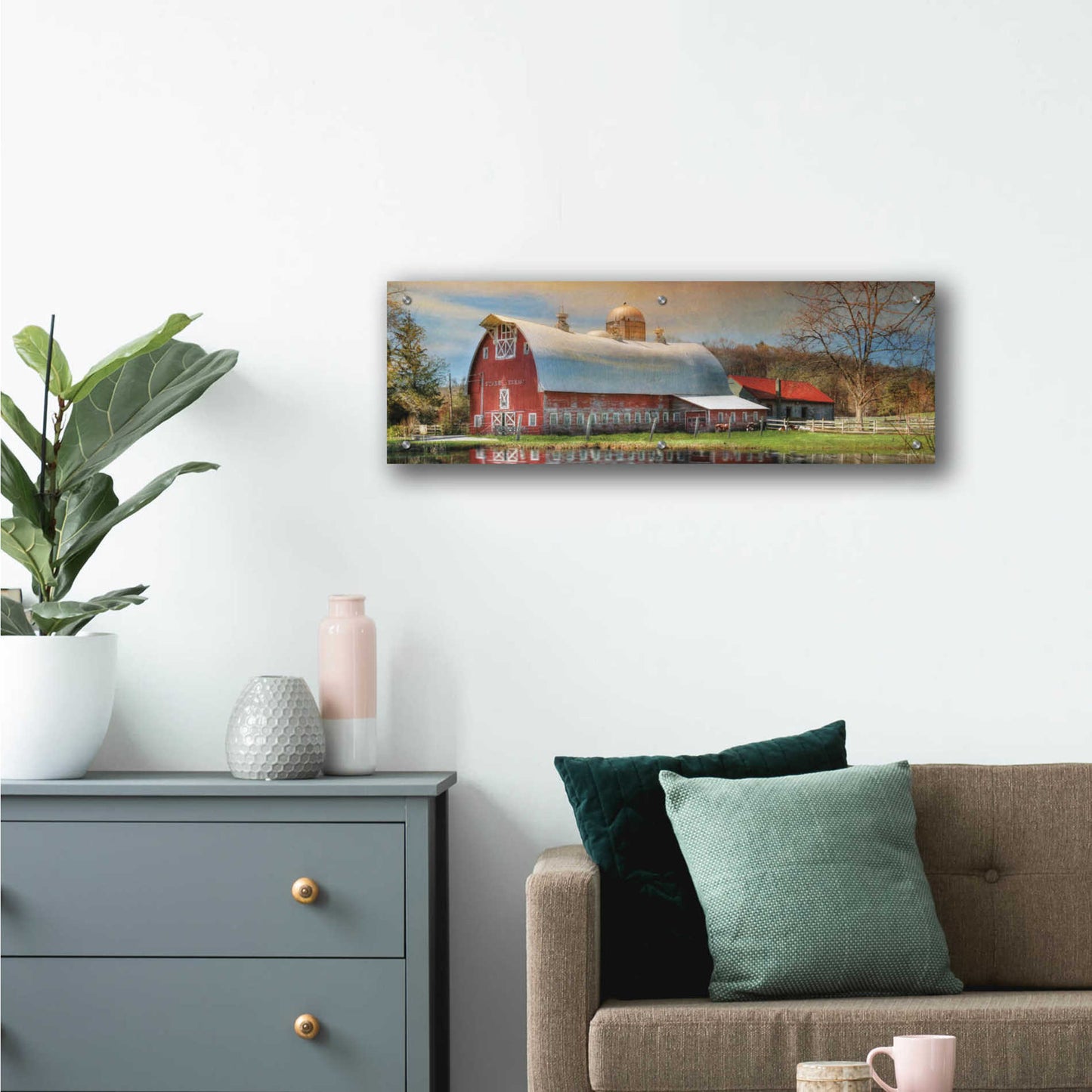 Epic Art 'Starr Farm' by Lori Deiter Acrylic Glass Wall Art,36x12