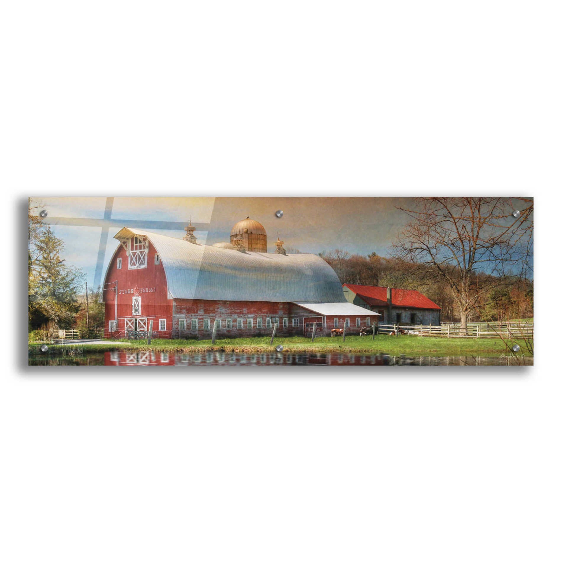 Epic Art 'Starr Farm' by Lori Deiter Acrylic Glass Wall Art,36x12