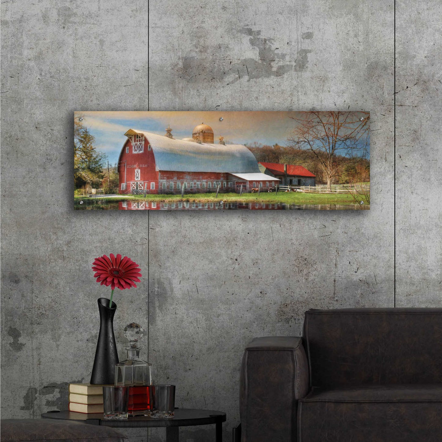 Epic Art 'Starr Farm' by Lori Deiter Acrylic Glass Wall Art,48x16