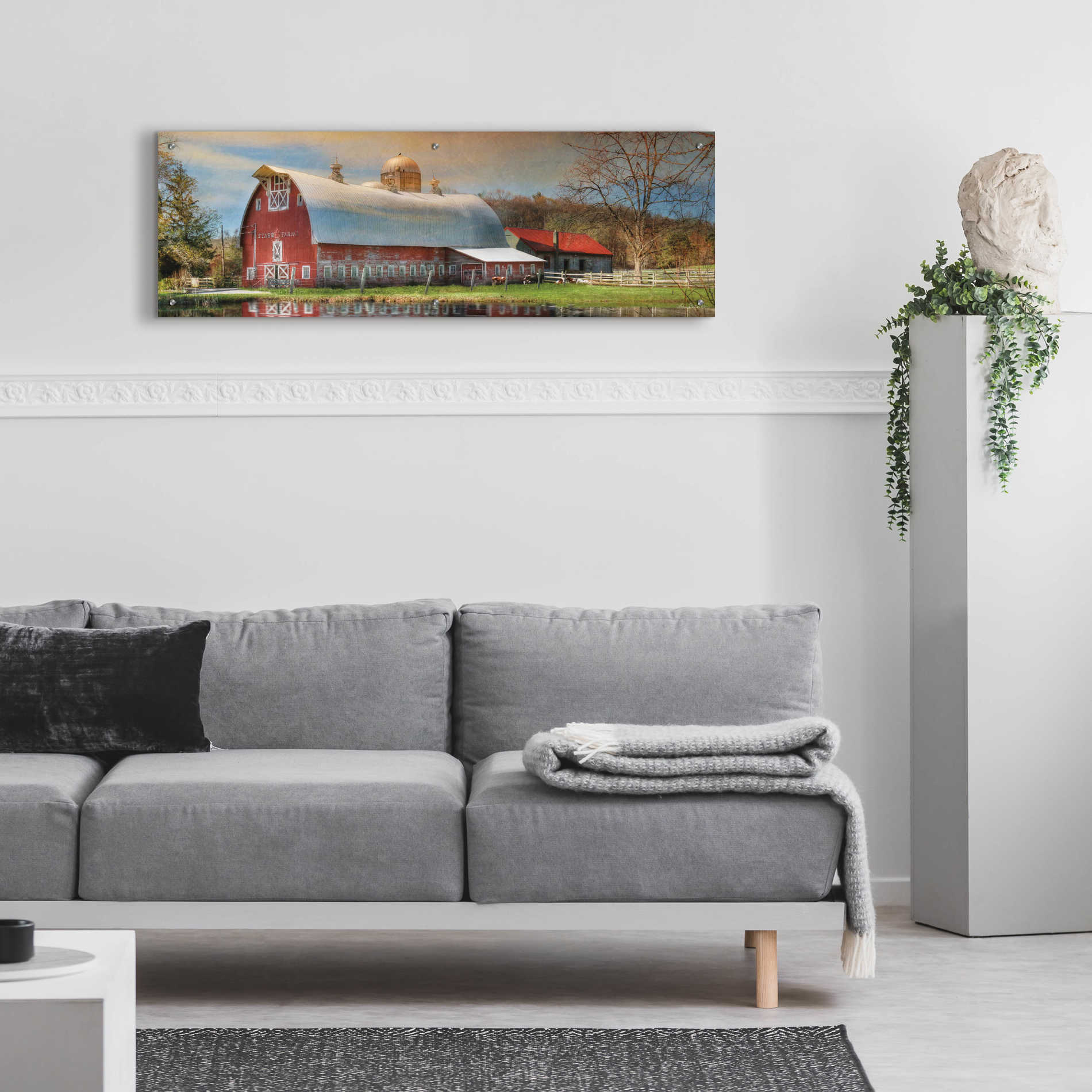 Epic Art 'Starr Farm' by Lori Deiter Acrylic Glass Wall Art,48x16