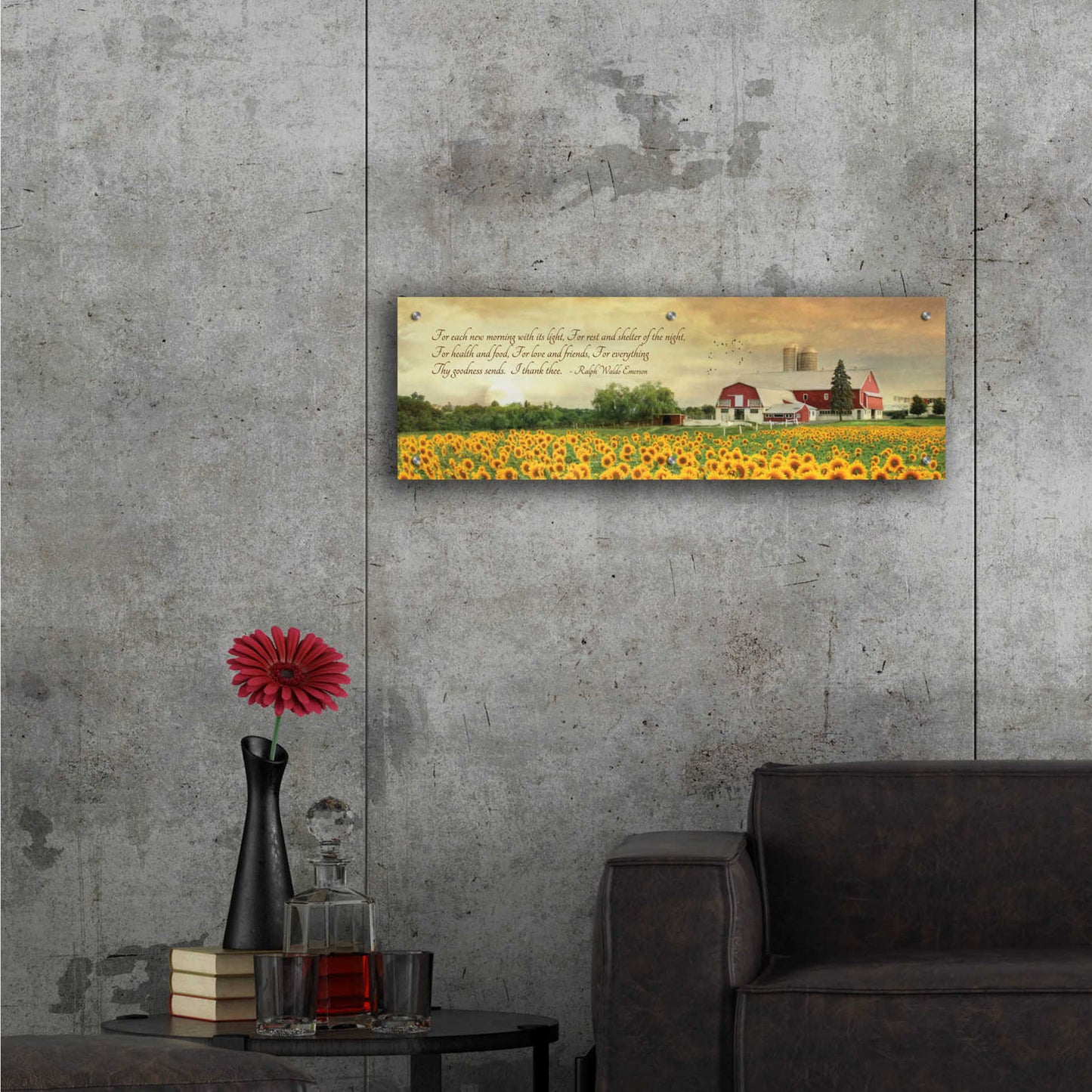 Epic Art 'I Thank Thee' by Lori Deiter Acrylic Glass Wall Art,36x12