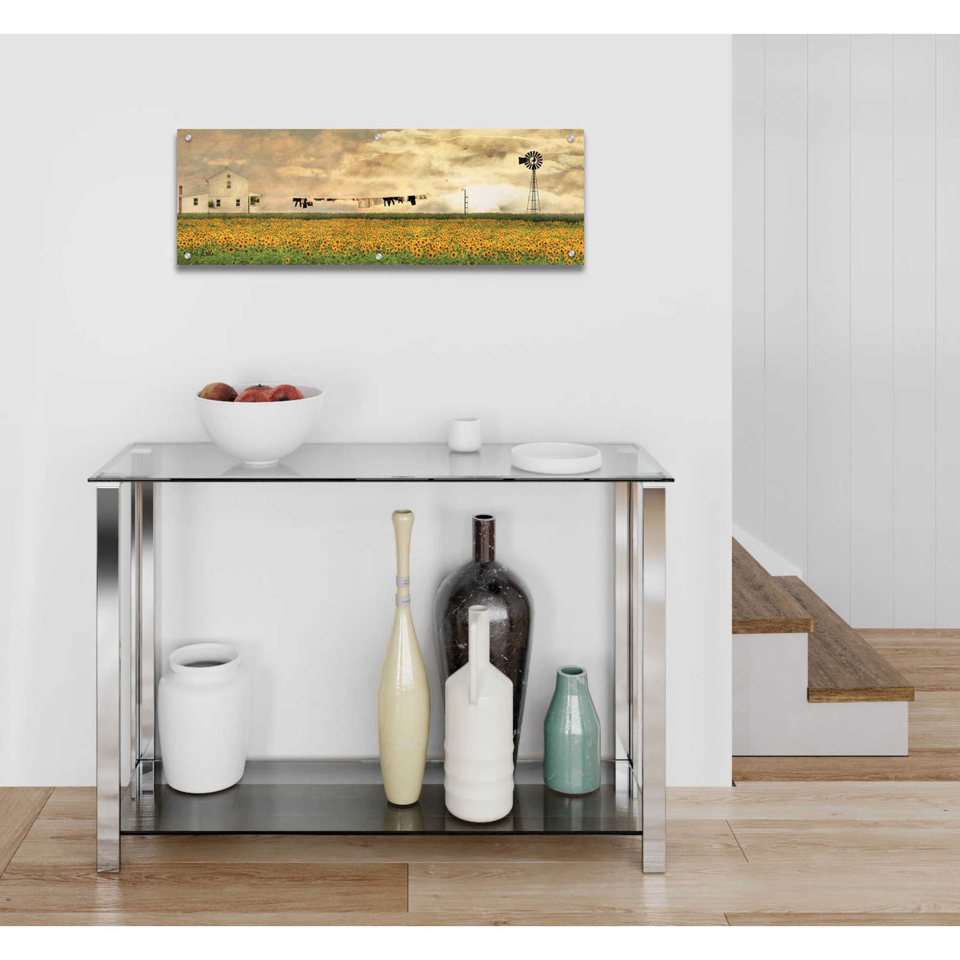 Epic Art 'Laundry Day' by Lori Deiter Acrylic Glass Wall Art,36x12