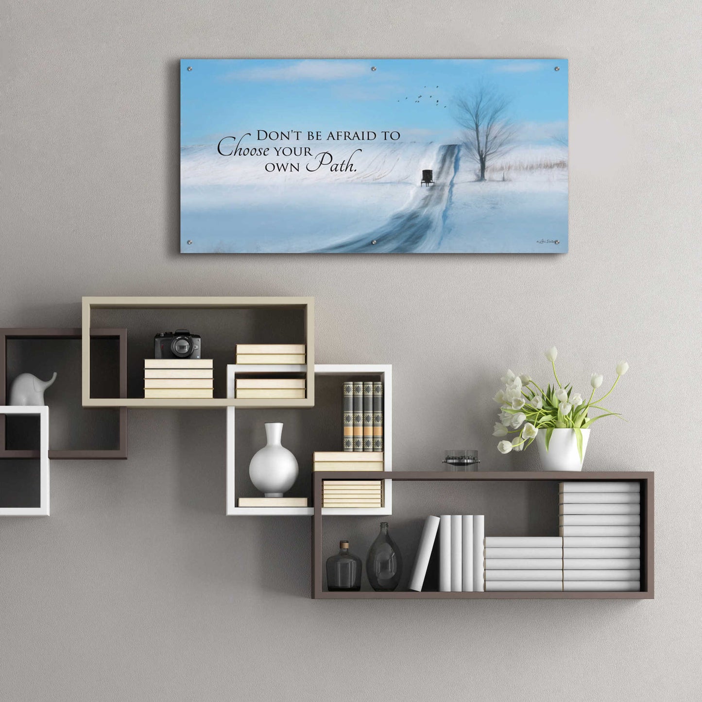 Epic Art 'Choose Your Own Path' by Lori Deiter Acrylic Glass Wall Art,48x24