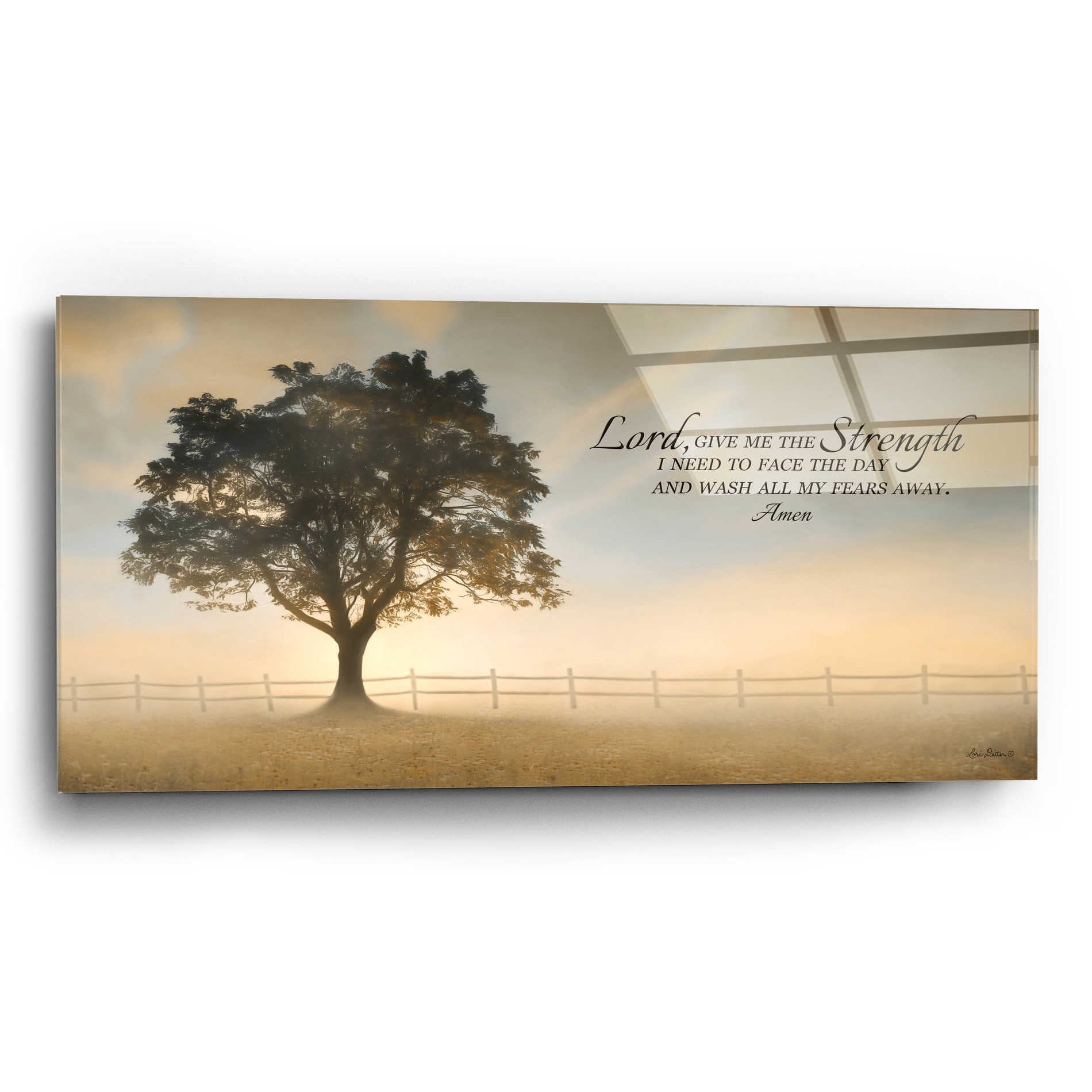Epic Art 'Daily Prayer' by Lori Deiter Acrylic Glass Wall Art,24x12