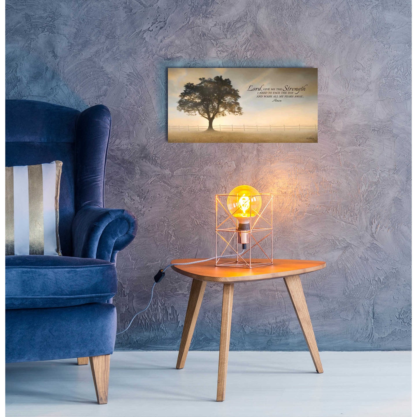 Epic Art 'Daily Prayer' by Lori Deiter Acrylic Glass Wall Art,24x12