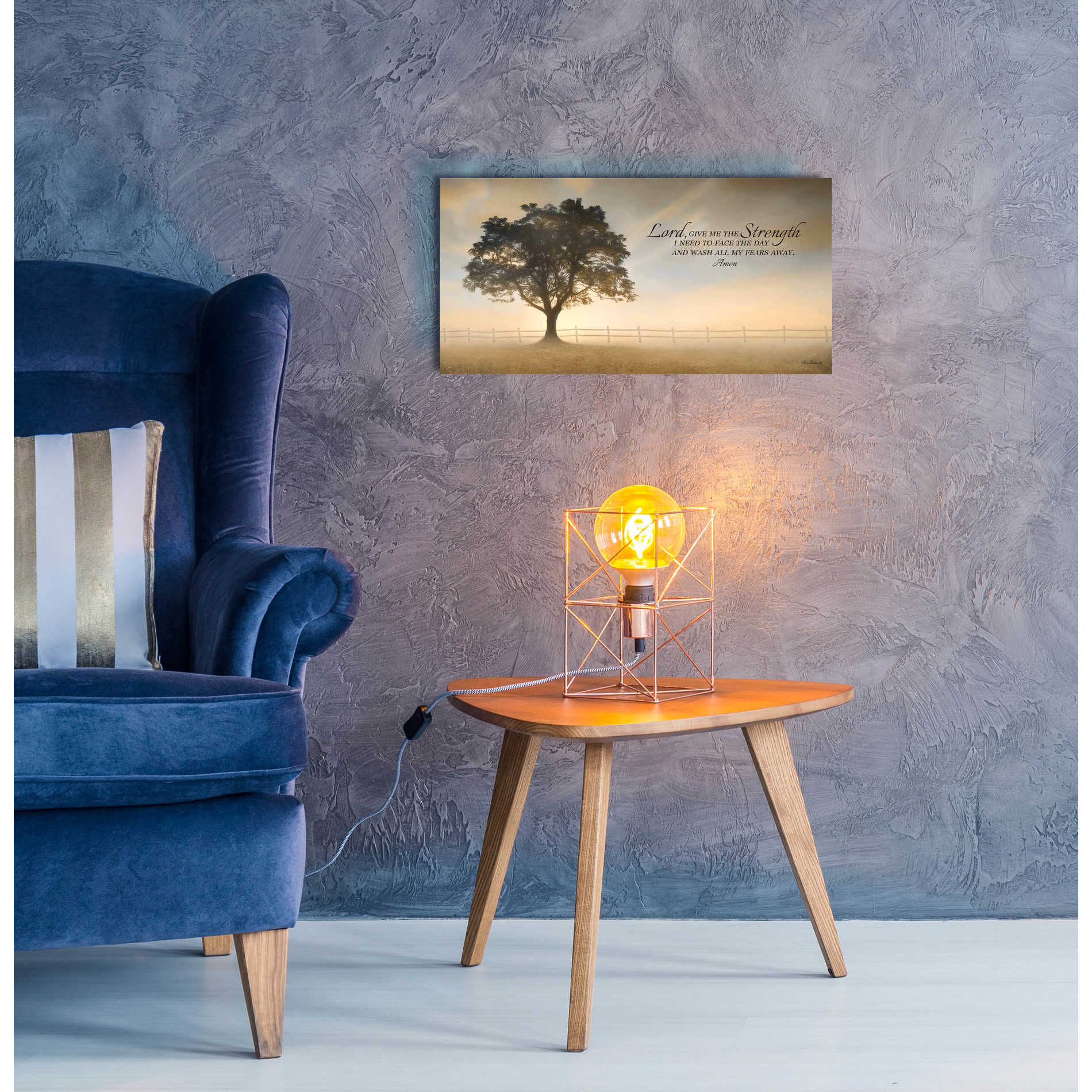 Epic Art 'Daily Prayer' by Lori Deiter Acrylic Glass Wall Art,24x12
