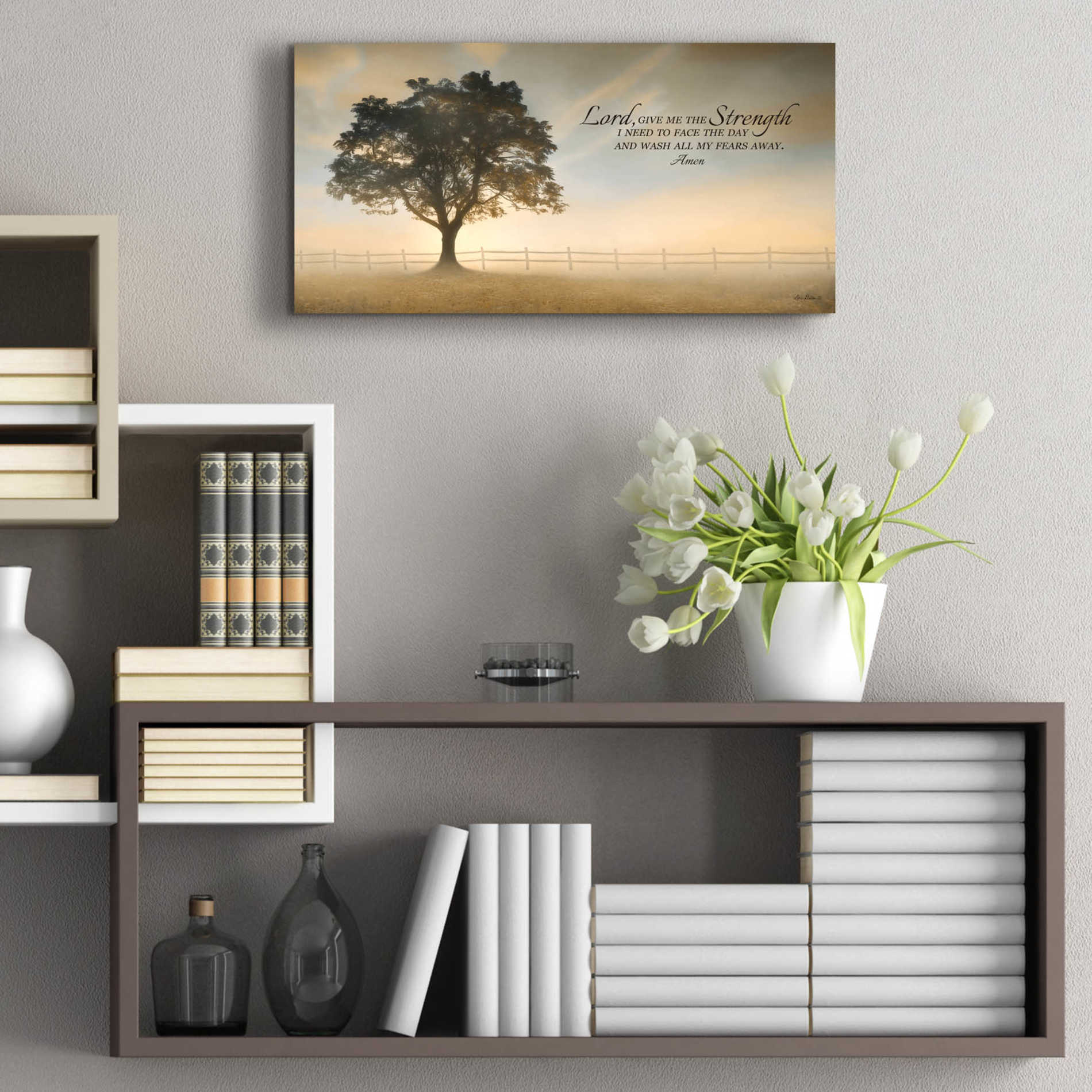Epic Art 'Daily Prayer' by Lori Deiter Acrylic Glass Wall Art,24x12