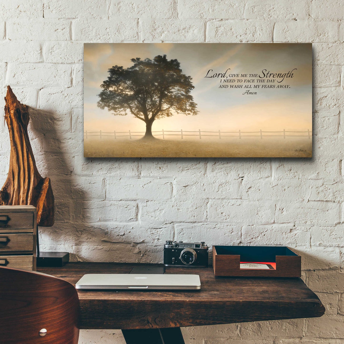 Epic Art 'Daily Prayer' by Lori Deiter Acrylic Glass Wall Art,24x12