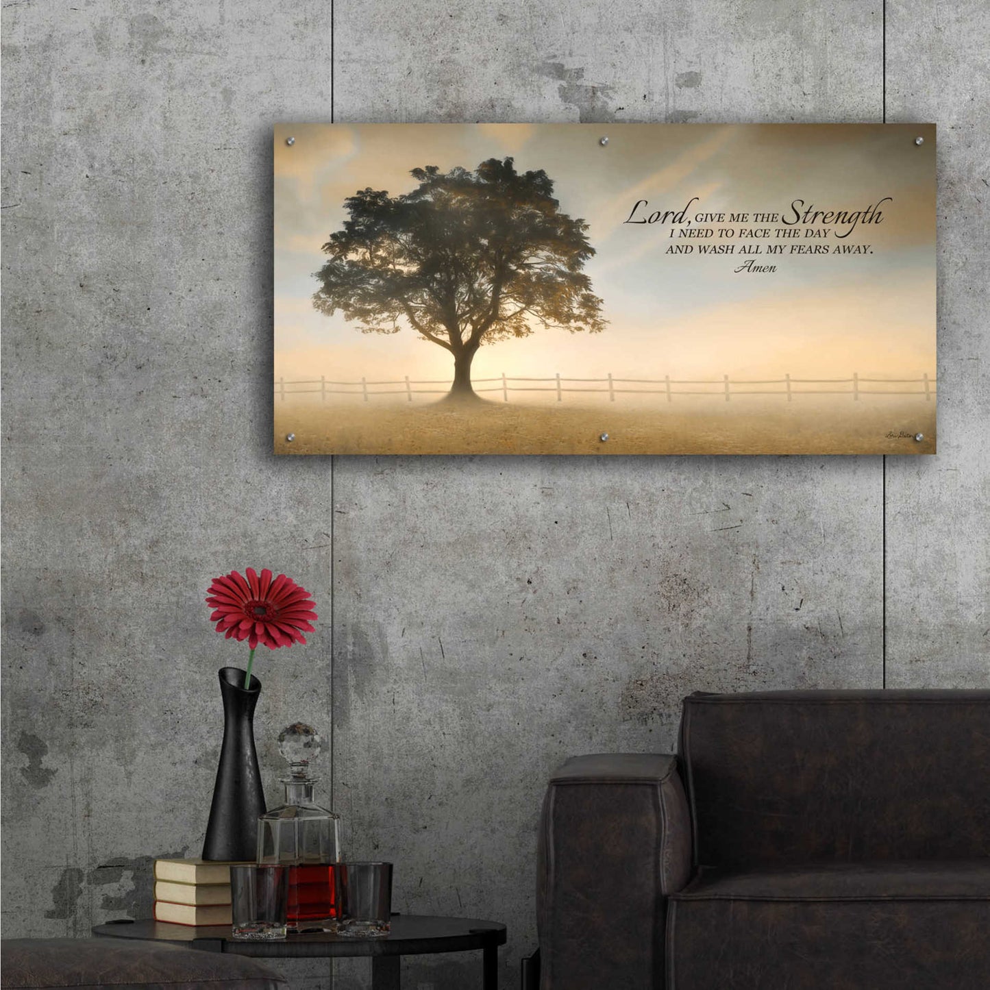 Epic Art 'Daily Prayer' by Lori Deiter Acrylic Glass Wall Art,48x24