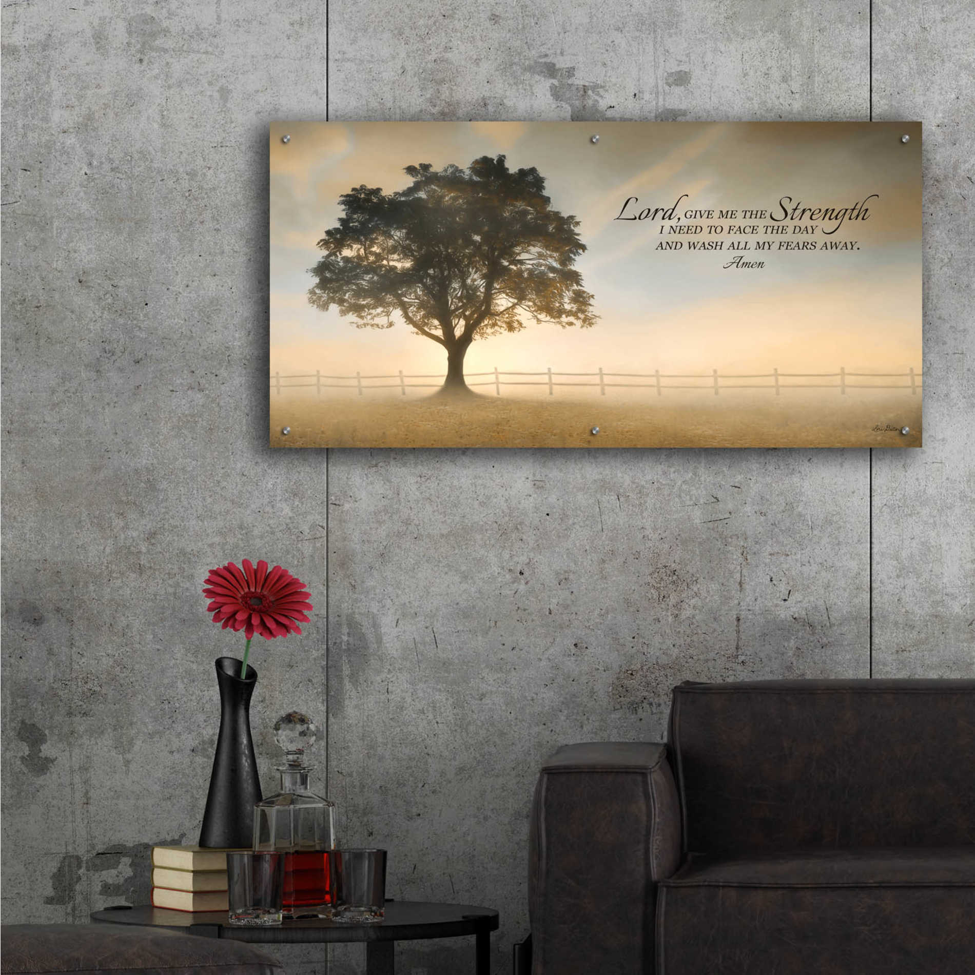 Epic Art 'Daily Prayer' by Lori Deiter Acrylic Glass Wall Art,48x24