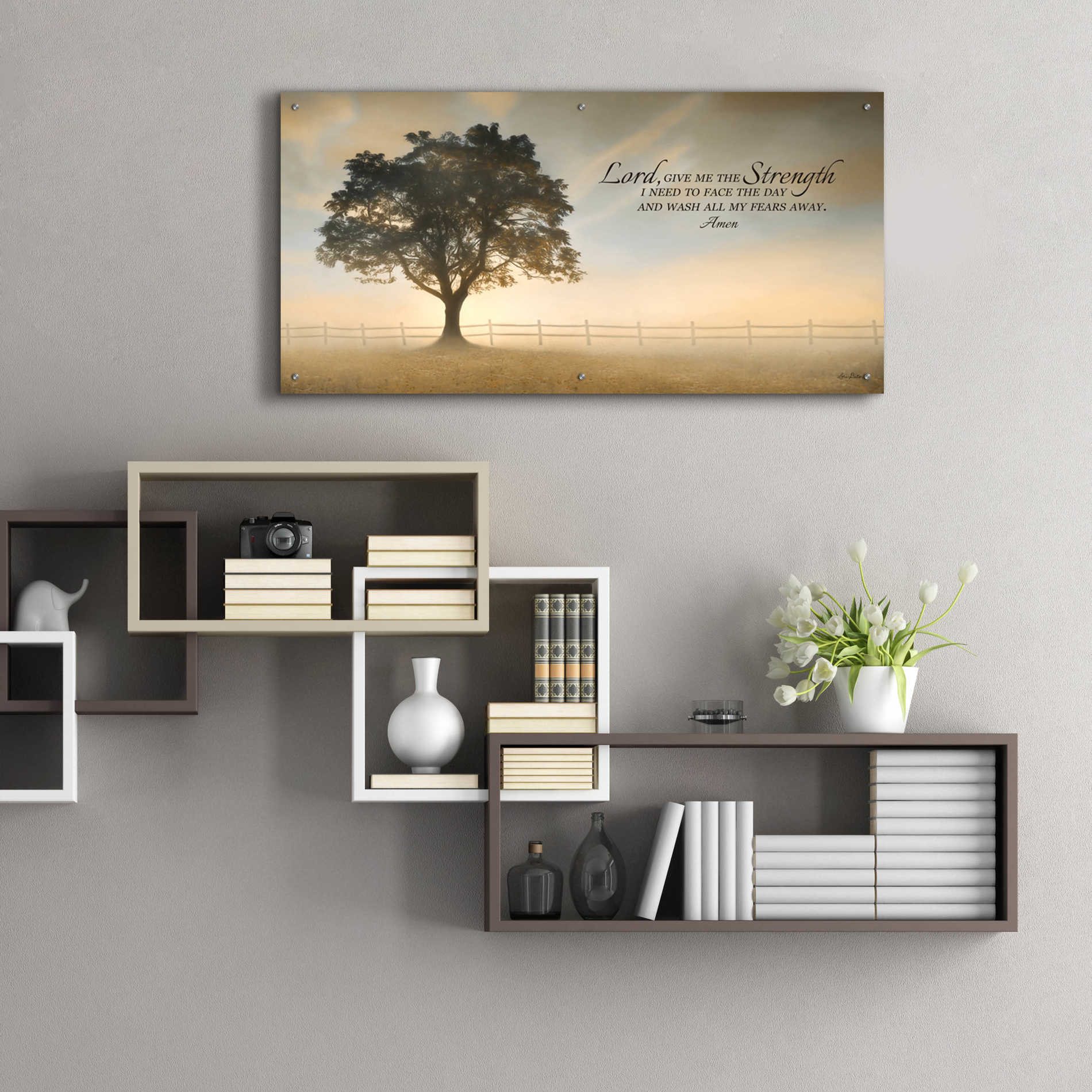 Epic Art 'Daily Prayer' by Lori Deiter Acrylic Glass Wall Art,48x24