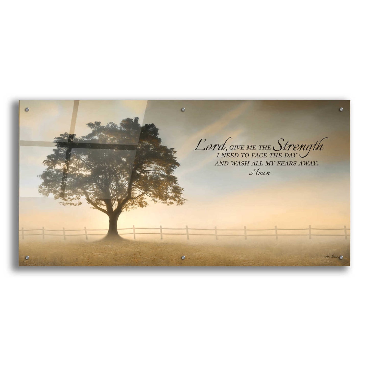 Epic Art 'Daily Prayer' by Lori Deiter Acrylic Glass Wall Art,48x24