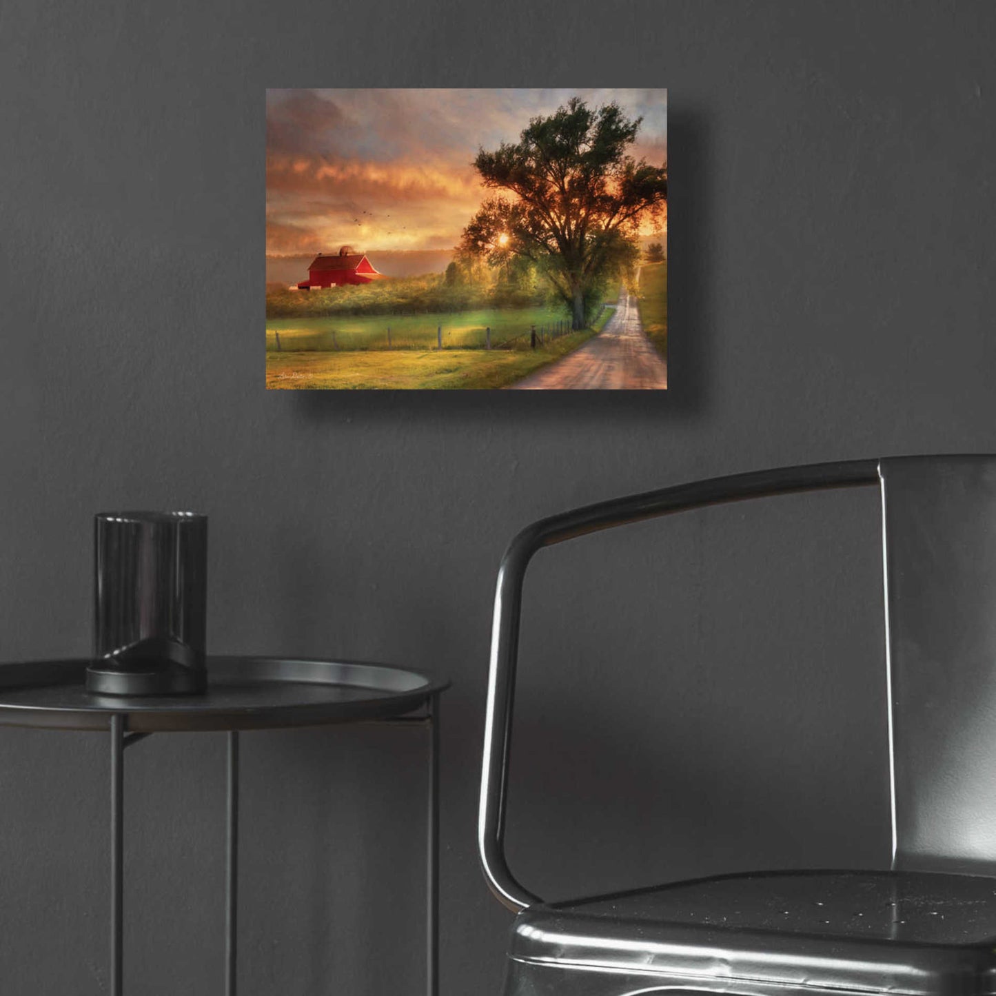 Epic Art 'Country Lane Sunset' by Lori Deiter Acrylic Glass Wall Art,16x12