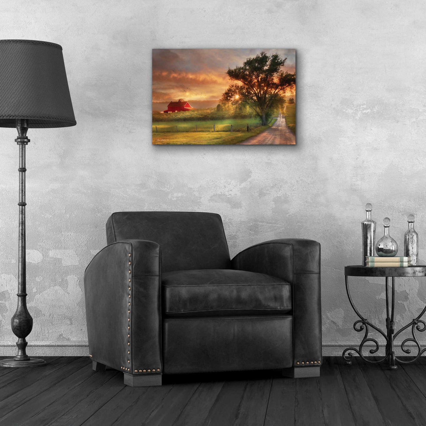 Epic Art 'Country Lane Sunset' by Lori Deiter Acrylic Glass Wall Art,24x16