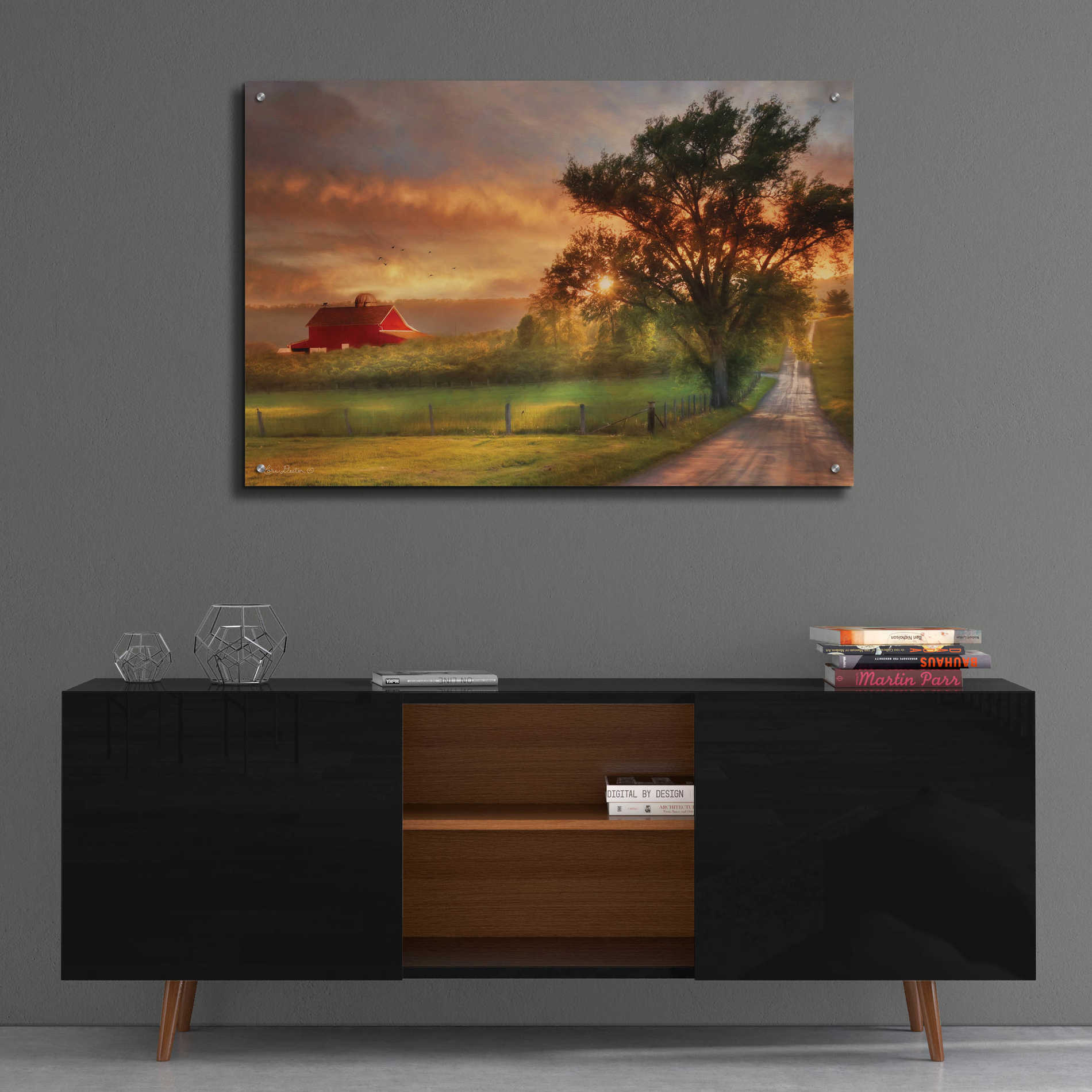 Epic Art 'Country Lane Sunset' by Lori Deiter Acrylic Glass Wall Art,36x24