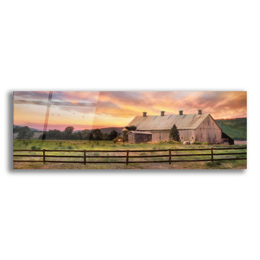 Epic Art 'Sunset in the Valley' by Lori Deiter Acrylic Glass Wall Art,3:1