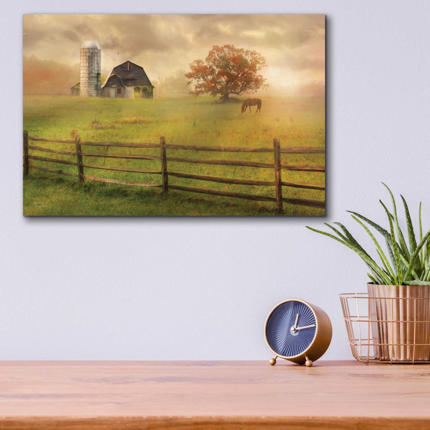 Epic Art 'Graze On' by Lori Deiter Acrylic Glass Wall Art,16x12