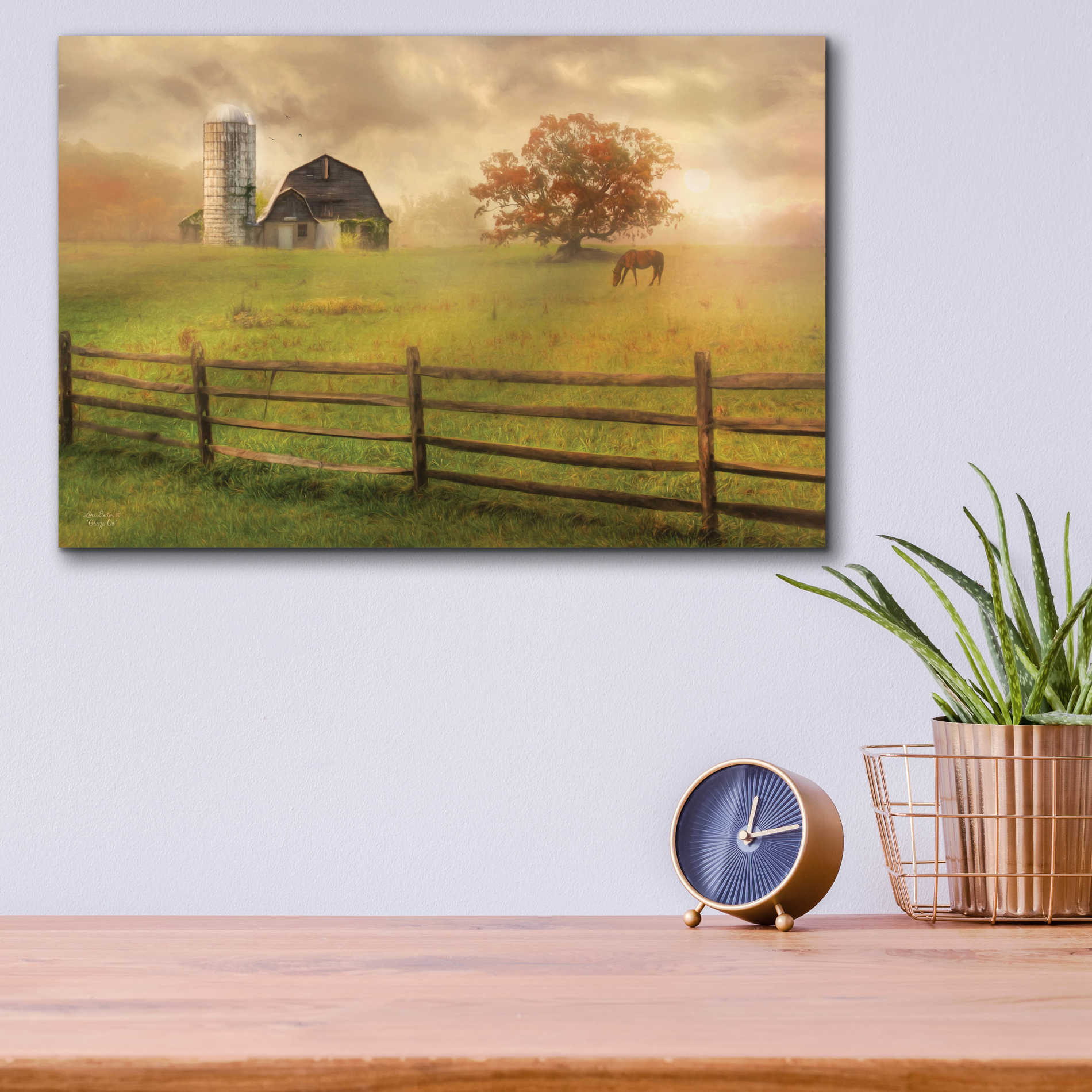 Epic Art 'Graze On' by Lori Deiter Acrylic Glass Wall Art,16x12