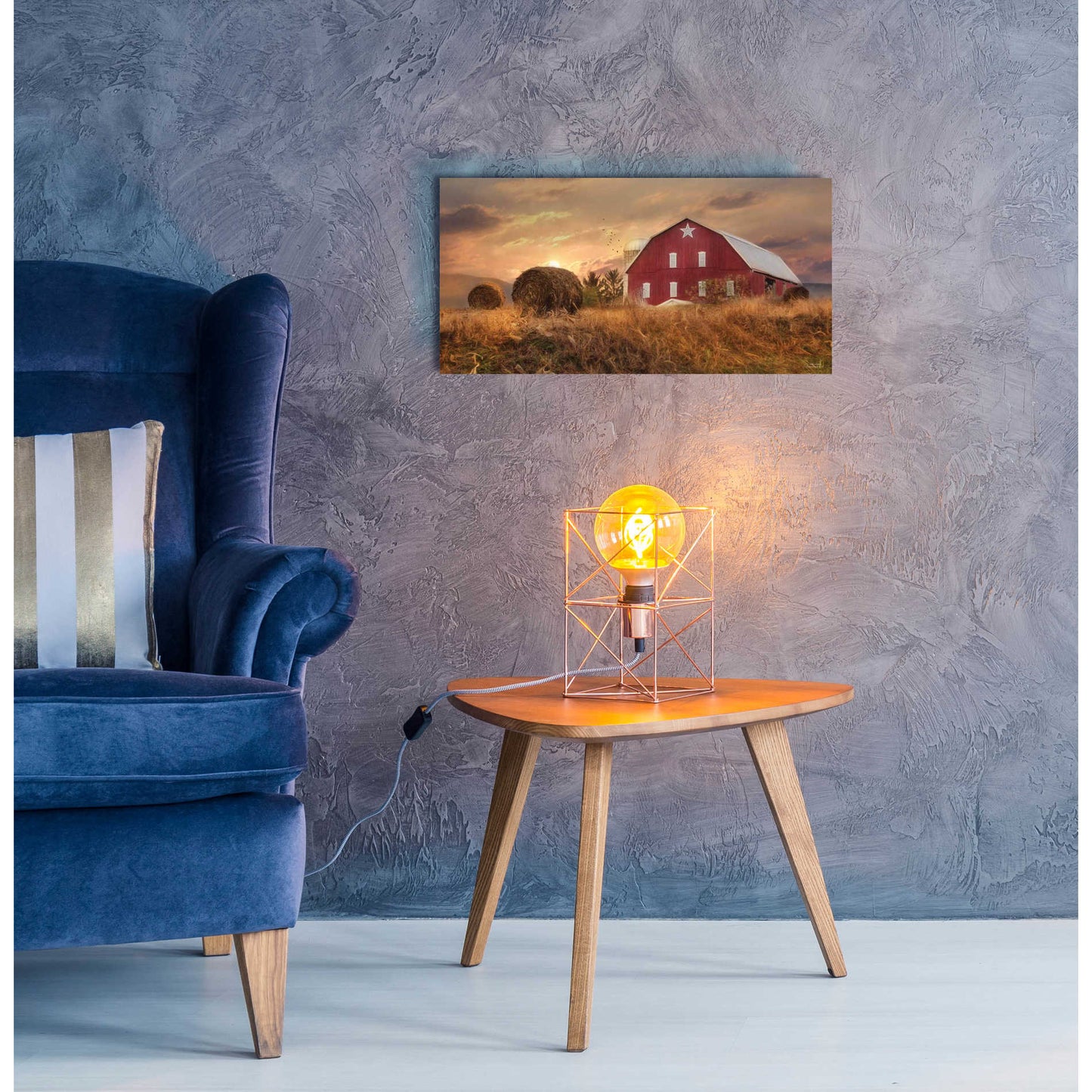 Epic Art 'Bedford County Sunset' by Lori Deiter Acrylic Glass Wall Art,24x12